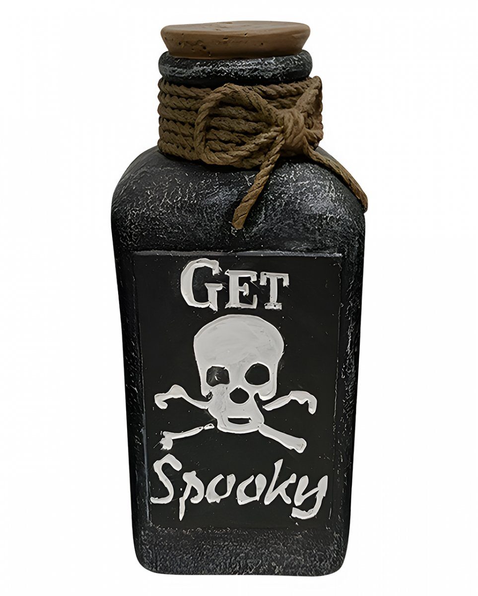 Dekoobjekt Totenkopf Deko Giftflasche mit GET Spooky Aufschri