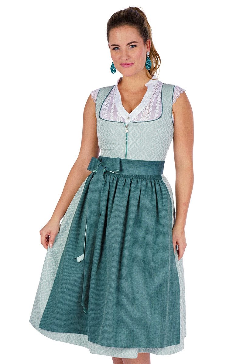 Melega Dirndl Midi Dirndl 2tlg. - SAFIRA - mint/tanne – Bild 2 von 5