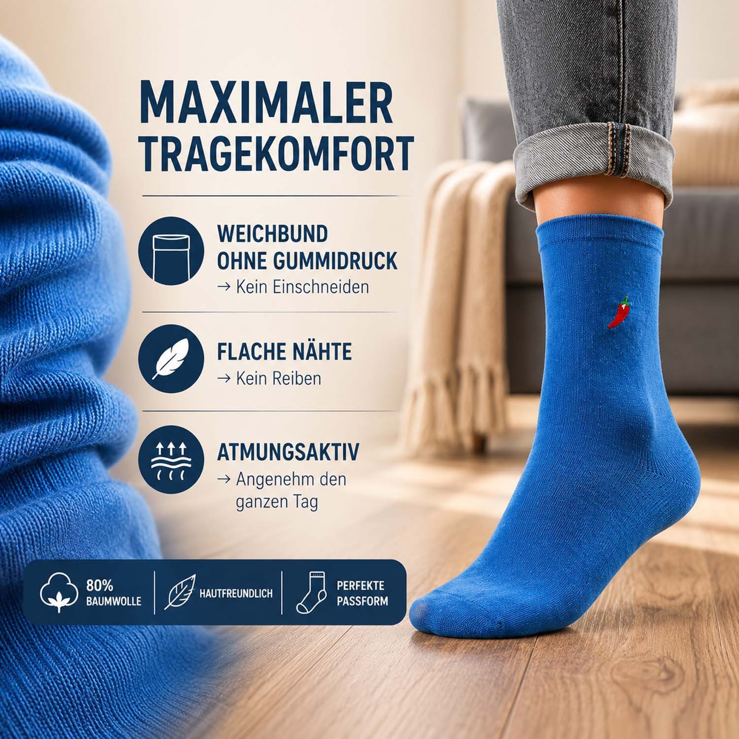 Chili Lifestyle Freizeitsocken 6 Paar LIMITED EDITION Rainbow Unisex Bunte Socken mit Geschenkbox (Multipack, 6-Paar, Geschenkset 6 Farben - Baumwollsocken mit Weichbund ohne Gummidruck) Geburtstagsgeschenk für Damen und Herren in exklusiver Geschenkbox