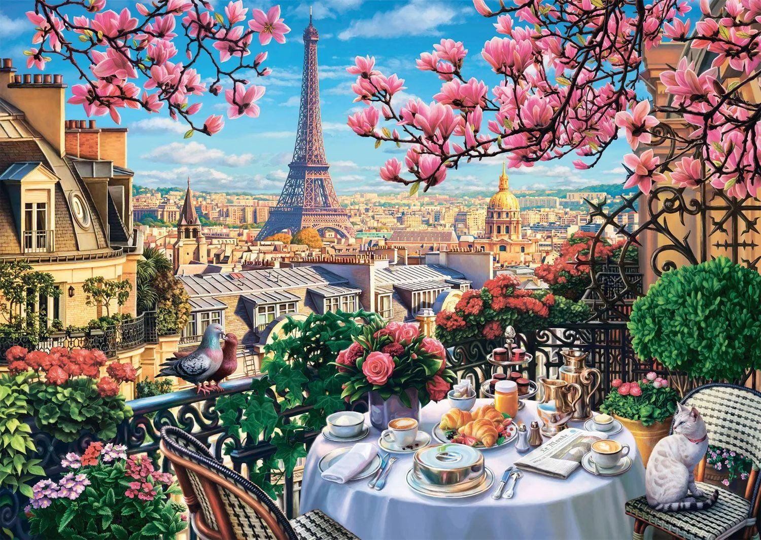Schmidt Spiele Puzzle Frühstück in Paris, 1000 Puzzleteile günstig online kaufen