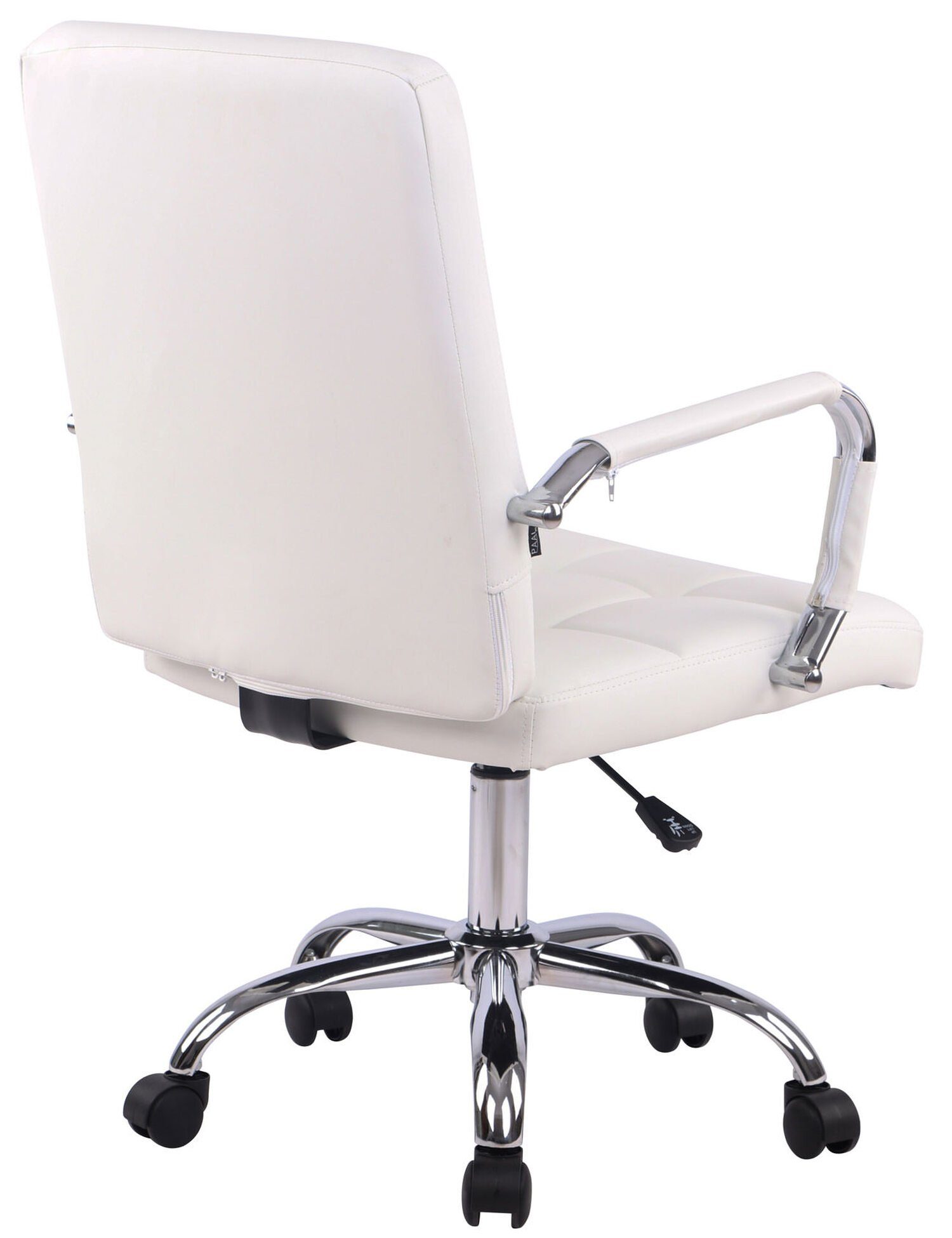 Gestell: Metall höhenverstellbar V1 - XXL), mit Chefsessel, weiß Kunstleder Bürostuhl bequemer chrom (Schreibtischstuhl, Drehstuhl, Rückenlehne und - Bürostuhl drehbar Sitzfläche: TPFLiving Deal 360°