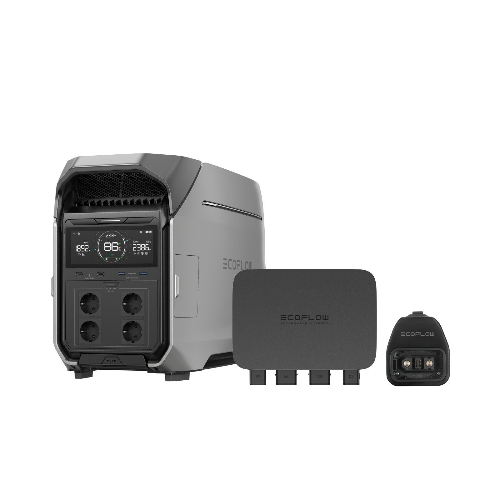 EcoFlow 800W Batterieladegerät mit Delta Pro 3 Powerstation Powerstation