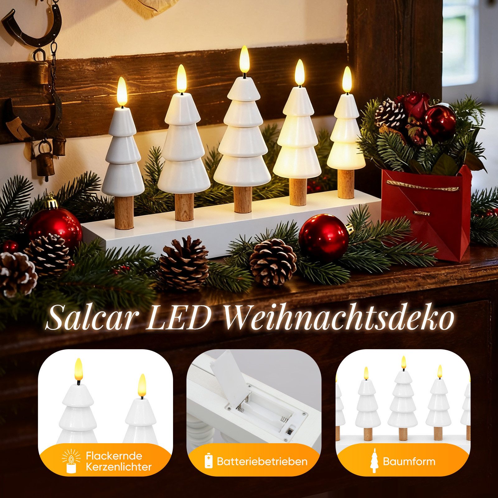 Salcar LED Dekolicht LED Weihnachtskerzenbaum – günstig online kaufen