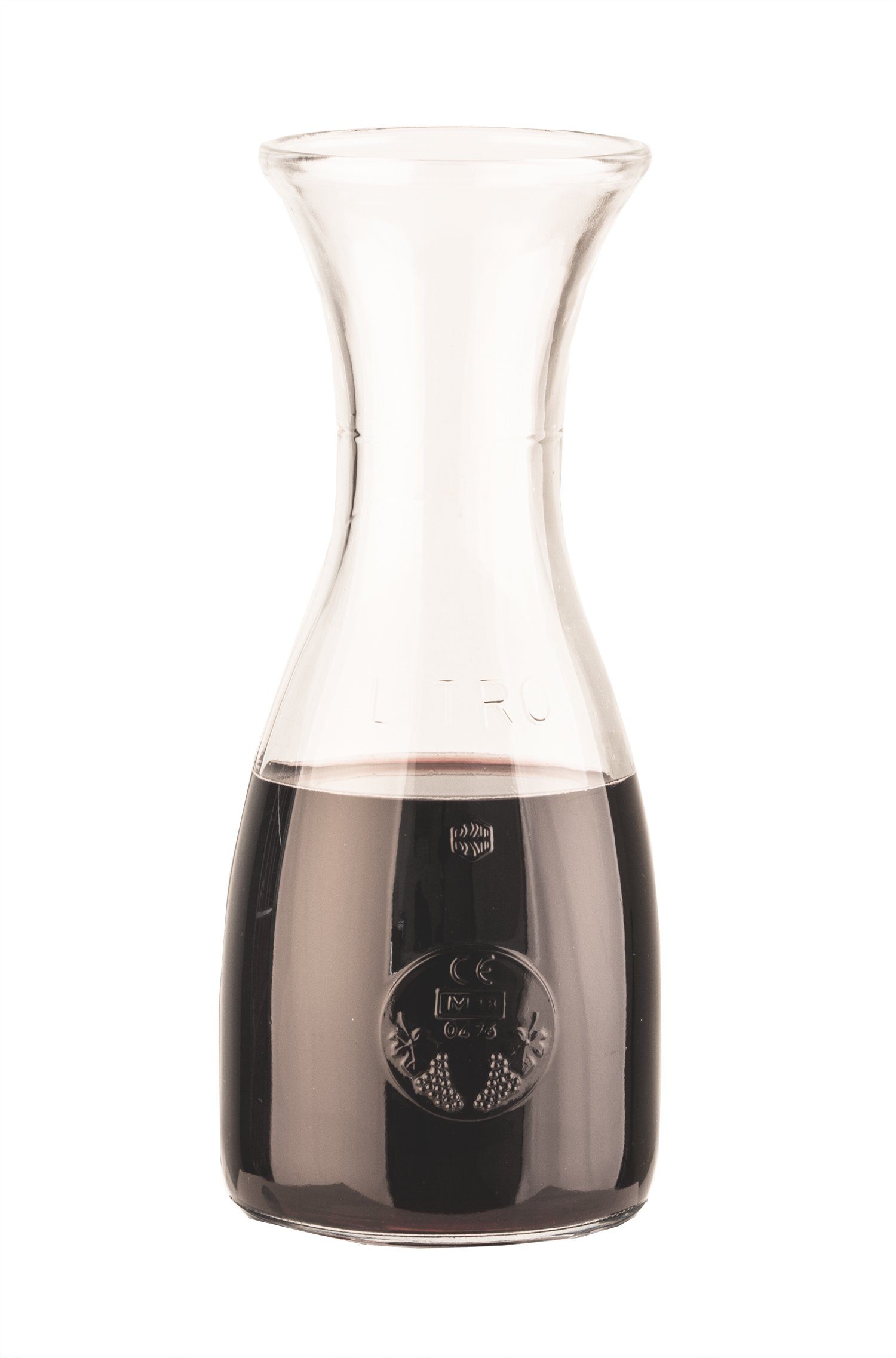 Bormioli Rocco Karaffe Weinkaraffe Misura 1,0 L Mit geeichtem Füllstrich Design aus Italien, (1-tlg)