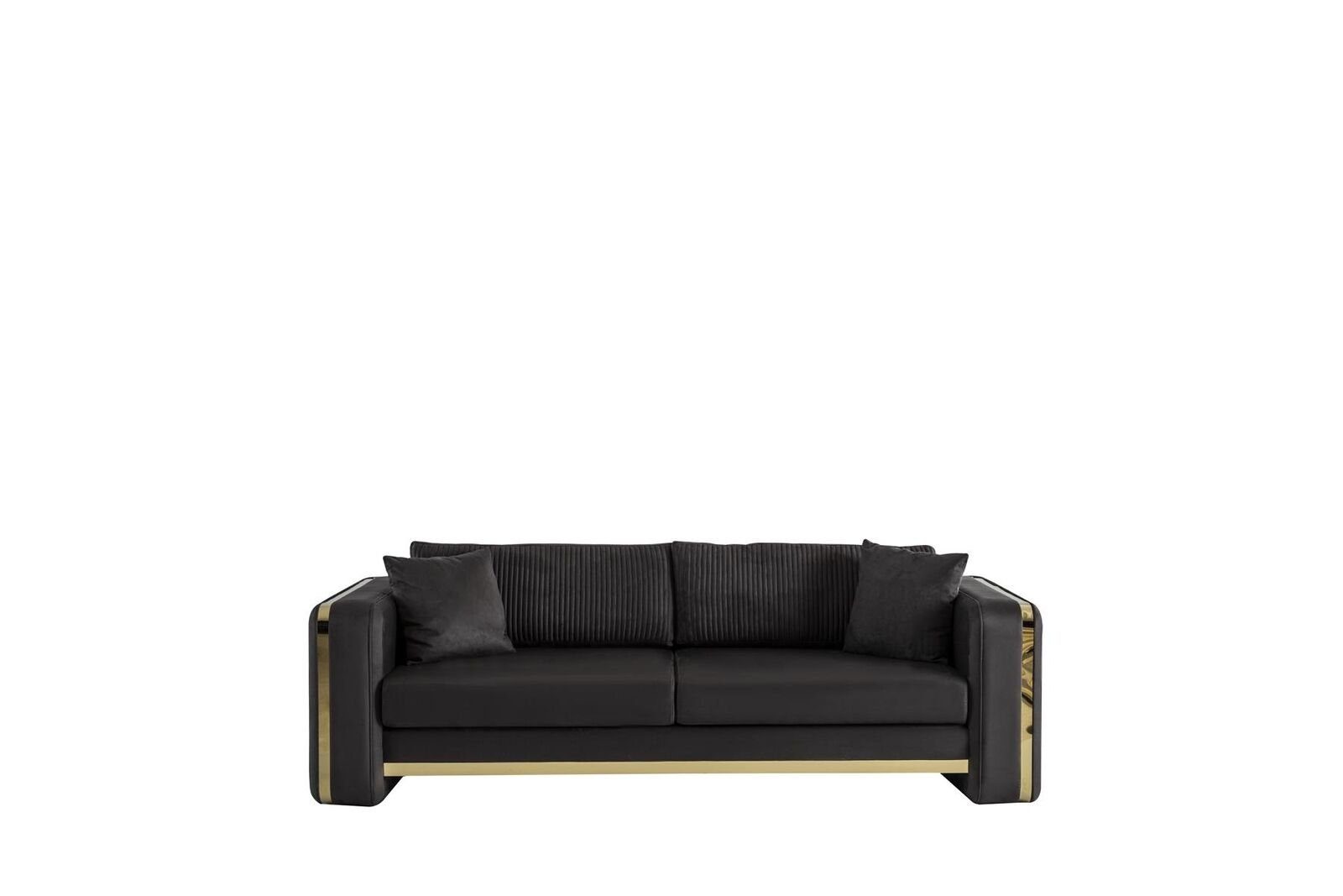 Metall in Sofa Couch Sofa JVmoebel Sofas Möbel Couchen Luxus Europe Dreisitzer Textil, Made