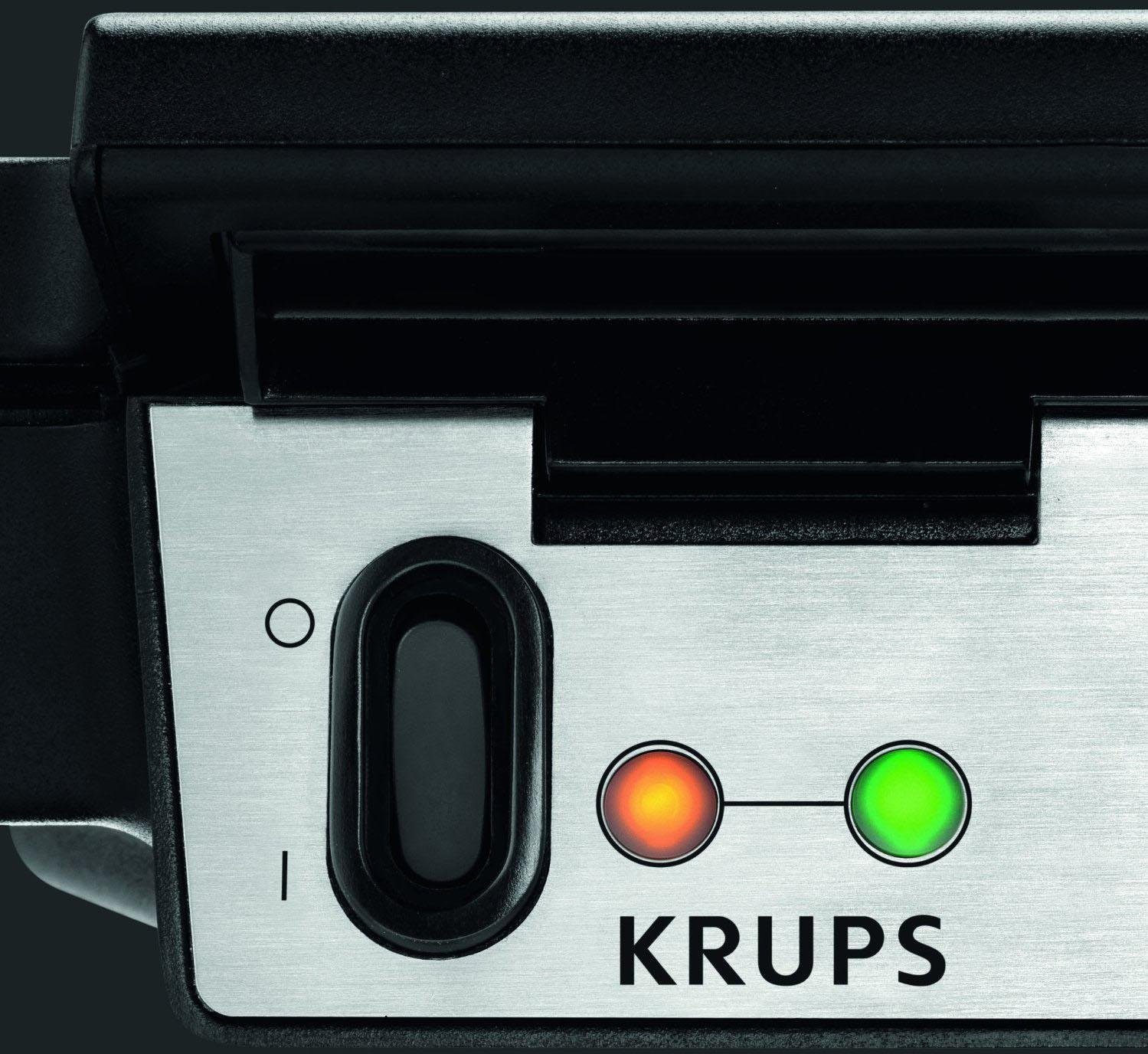 Krups Waffeleisen FDK251, 850 W, 2 Belgische Waffeln gleichzeitig, antihaftbeschichtete Platten