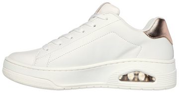 Skechers UNO COURT Sneaker mit Metallic-Applikation, Freizeitschuh, Halbschuh, Schnürschuh