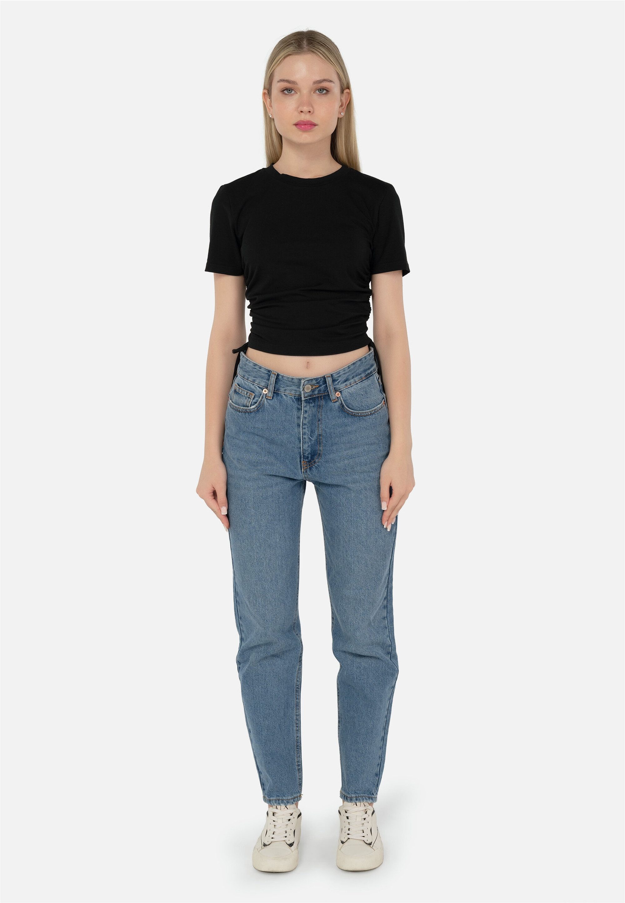 freshlions T-Shirt (1-tlg) mit praktischen Bindebändern