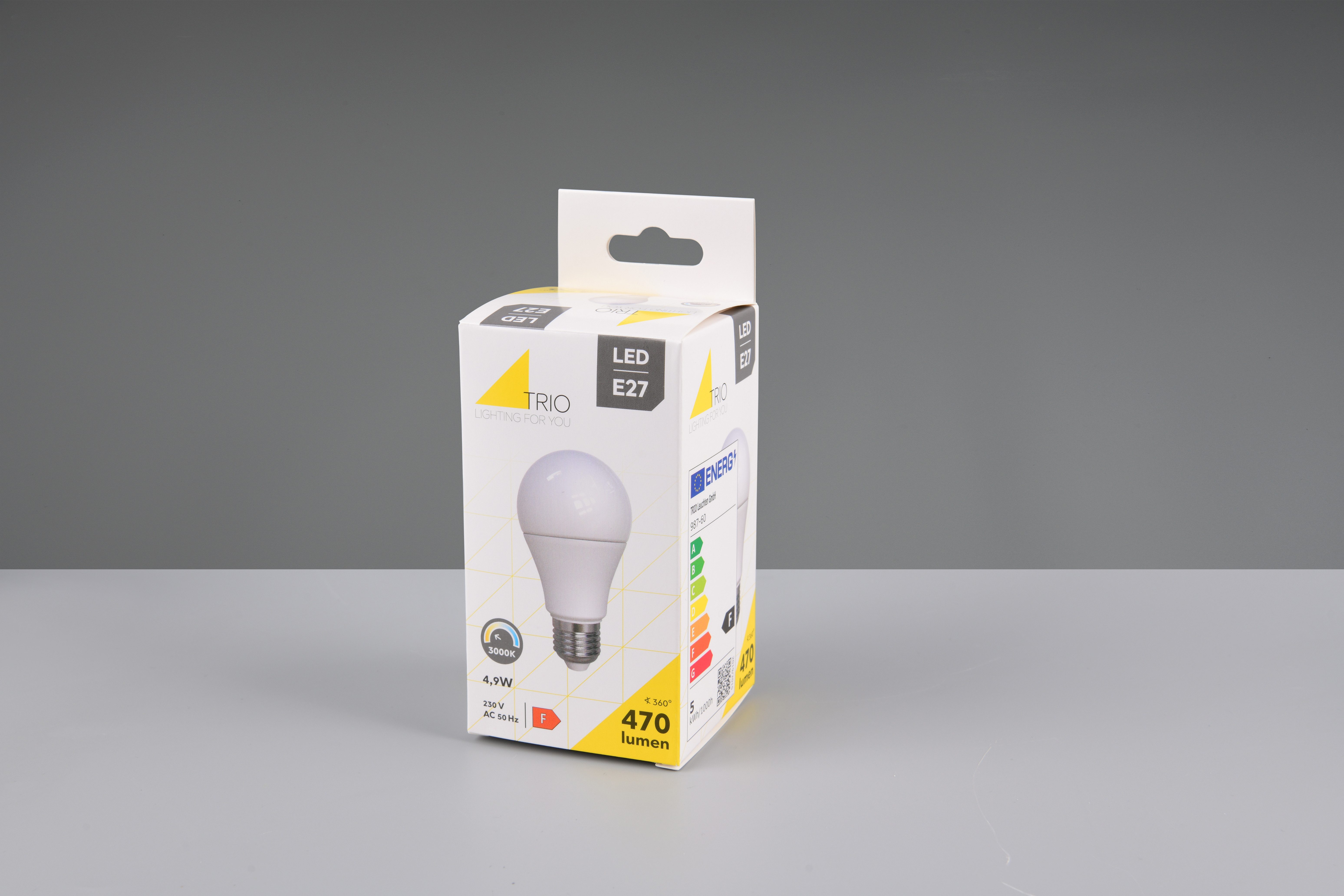 TRIO Leuchten LED-Leuchtmittel Leuchtmittel Set E27, E27, 3 St., Warmweiß, 3er Set Leuchtmittel E27 Fassung, Glühbirne E27 LED warmweiß