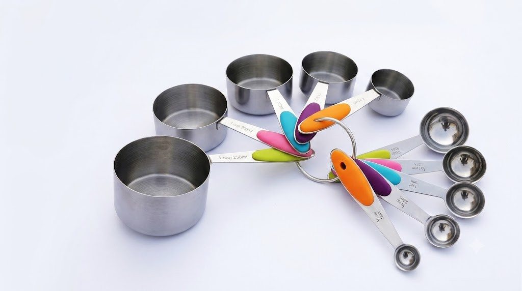 Faizee Möbel Messlöffel Messbecher und Löffel Edelstahl 10 Set 5 Messbecher 5 Messlöffel, Edelstahl, (10-St)