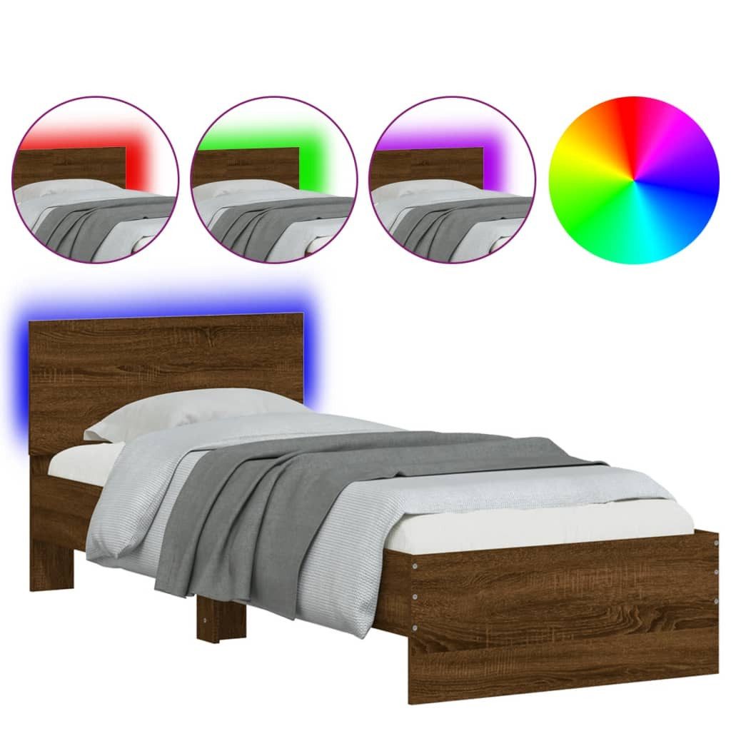 vidaXL Bett Bettgestell mit Kopfteil und günstig online kaufen
