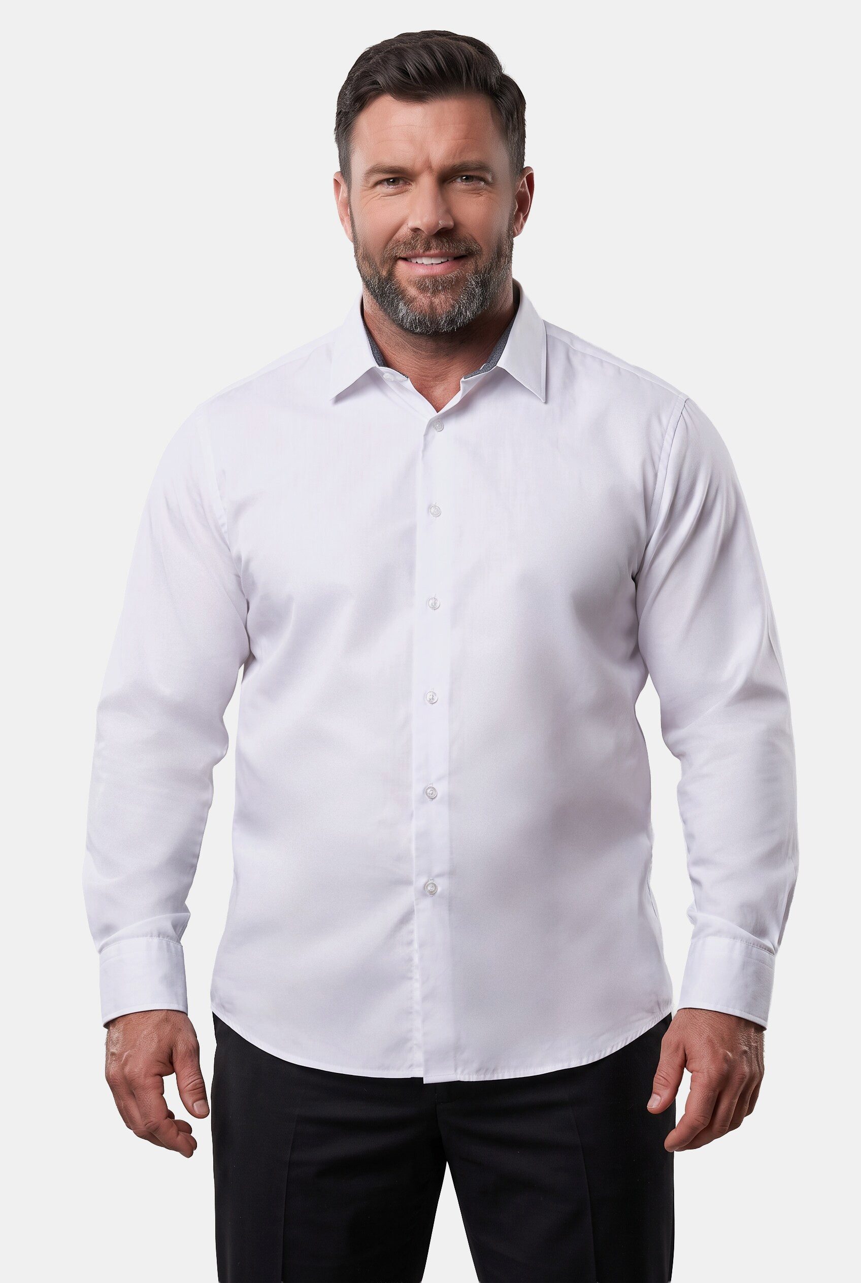 Men Plus Businesshemd Businesshemd Langarm Kentkragen EasyCare bis 8 XL