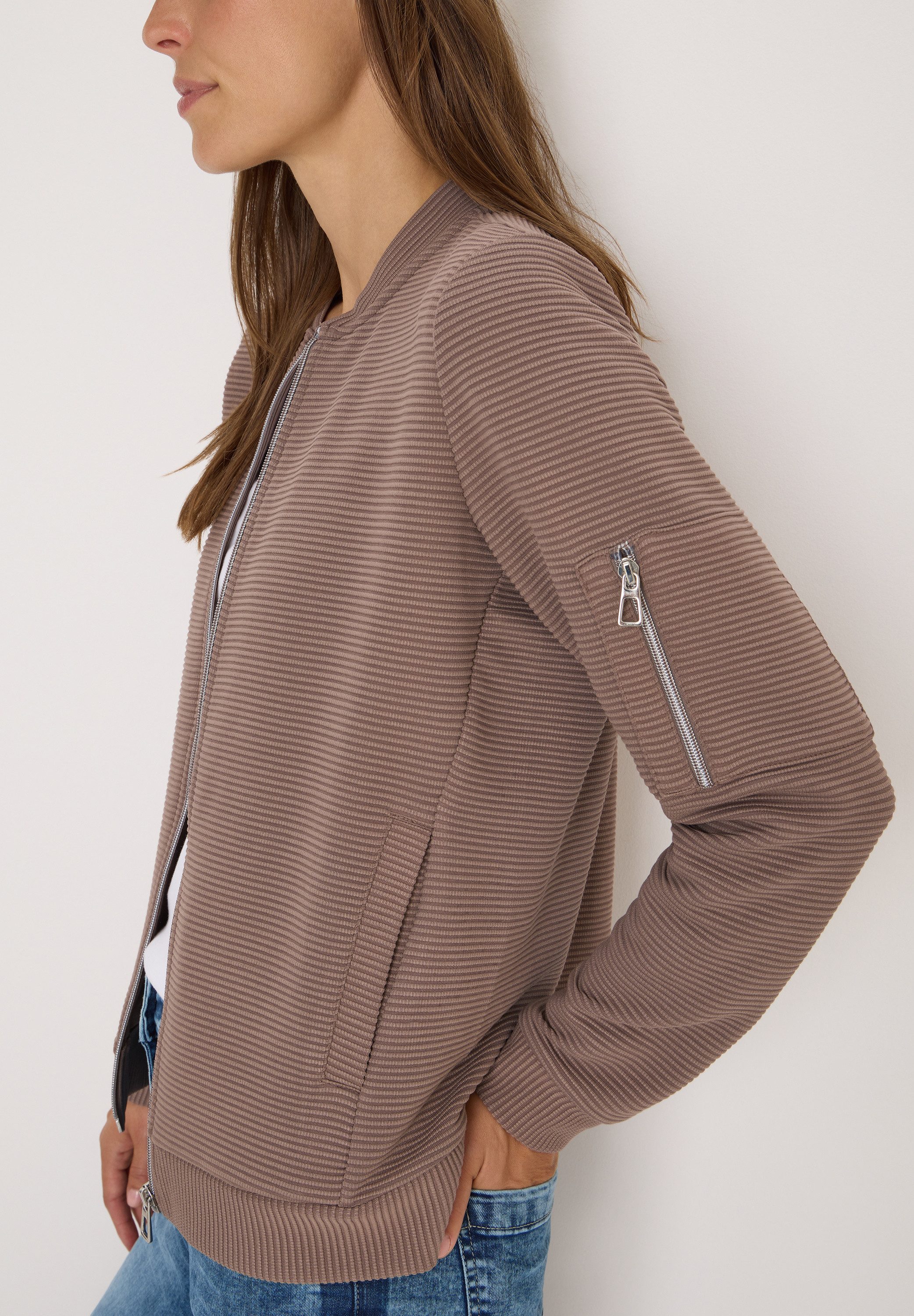 CECIL Blouson mit Reißverschluss, im Ottoman-Look günstig online kaufen