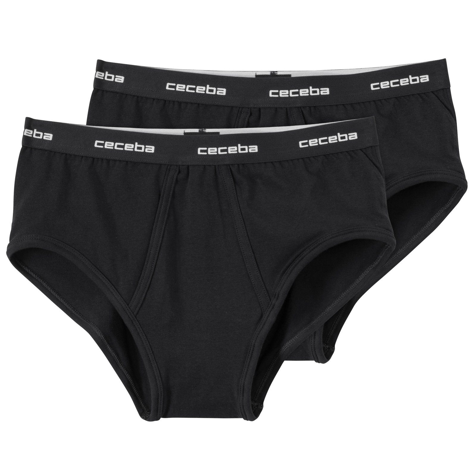 Boxershorts Ceceba 2er-Pack Übergrößen Stretch-Slip schwarz