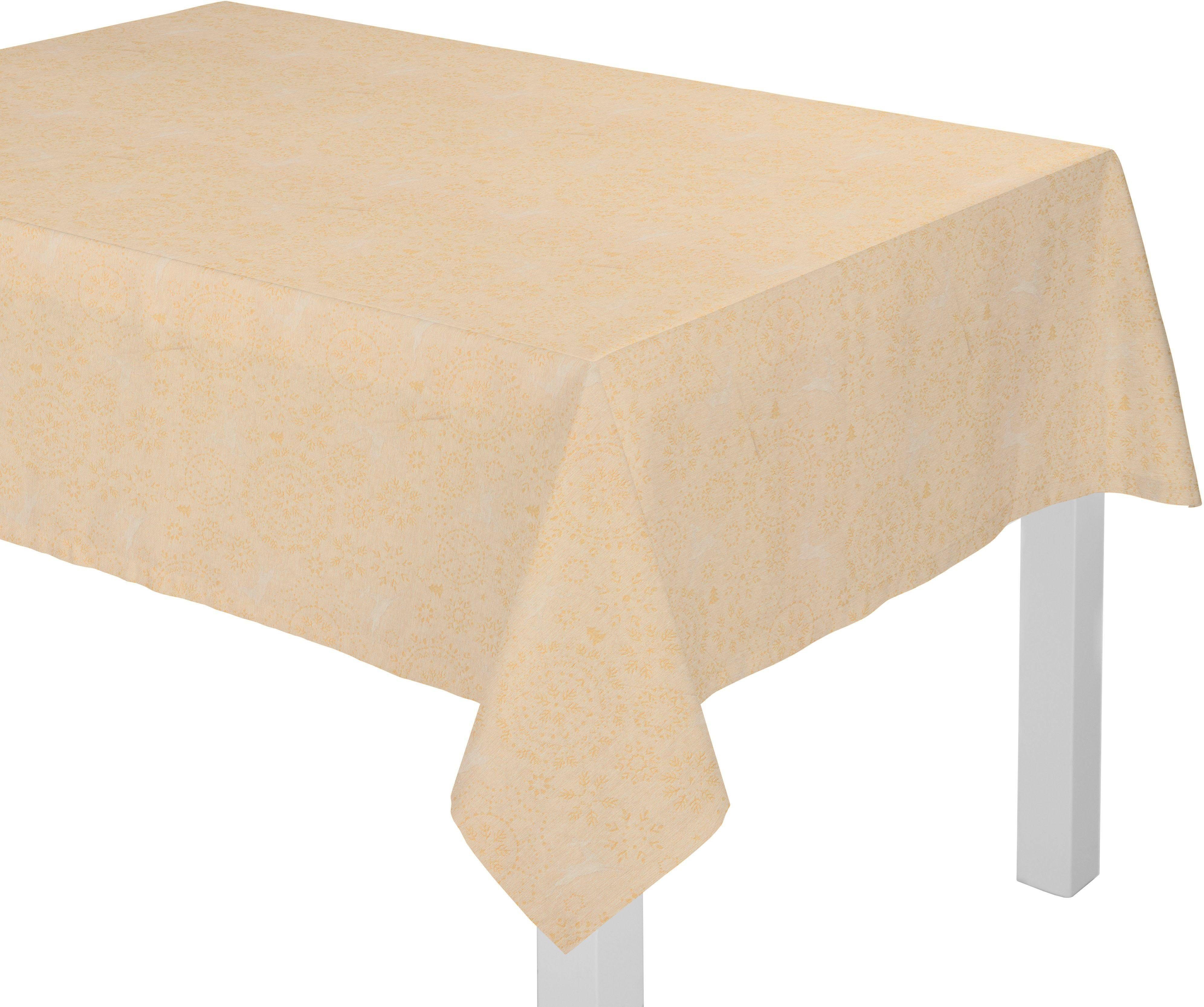 Wirth Tischdecke SWIFT creme/goldfarben | Tischdecken