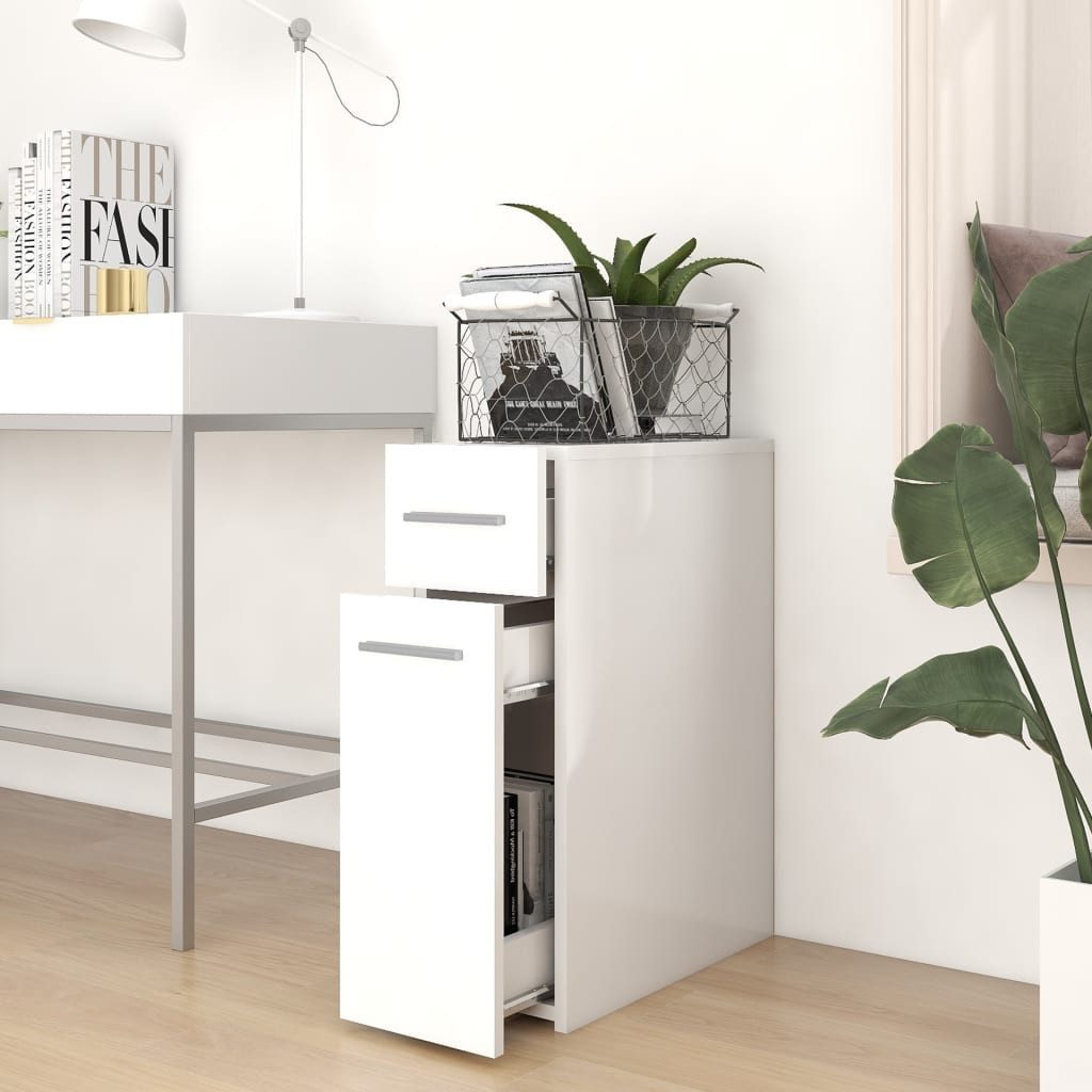 vidaXL Apothekerschrank NA Apothekerschrank Weiß 20x45,5x60 cm Spanplatte