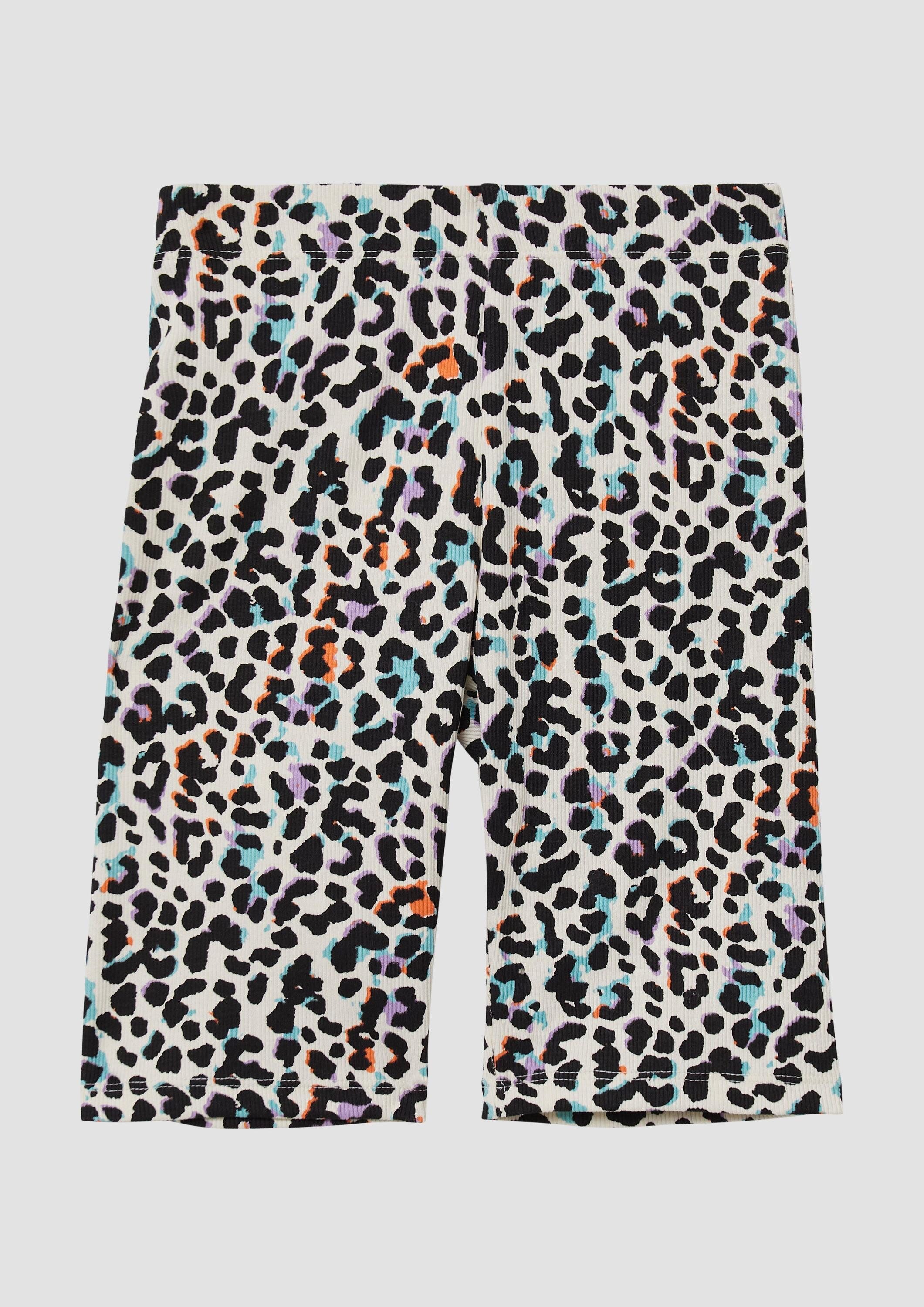 s.Oliver Caprihose Leggings Gerippte Radlerhose mit Elastikbund