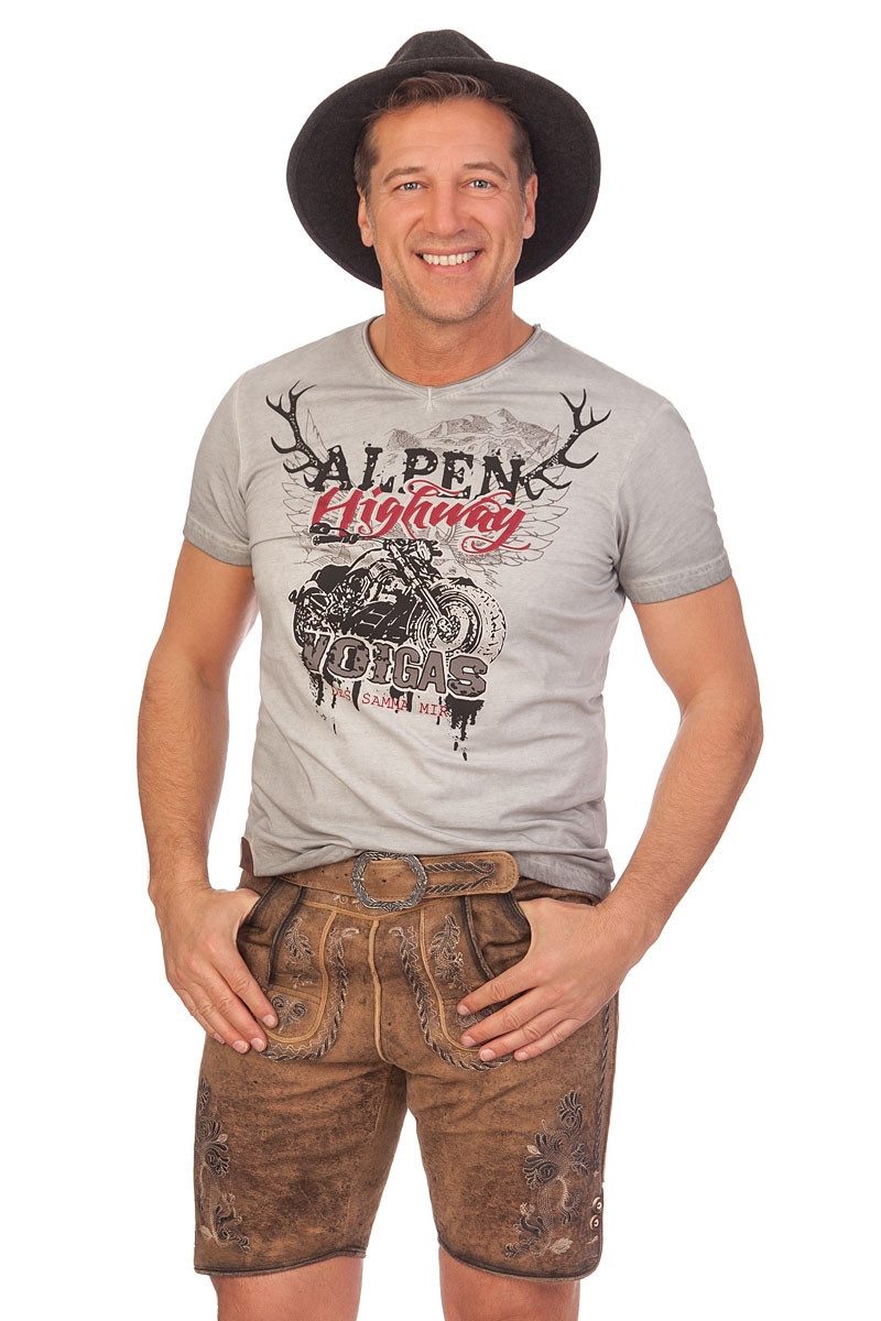 MarJo Trachtenlederhose Lederhose Herren kurz - SAMUEL - braun günstig online kaufen