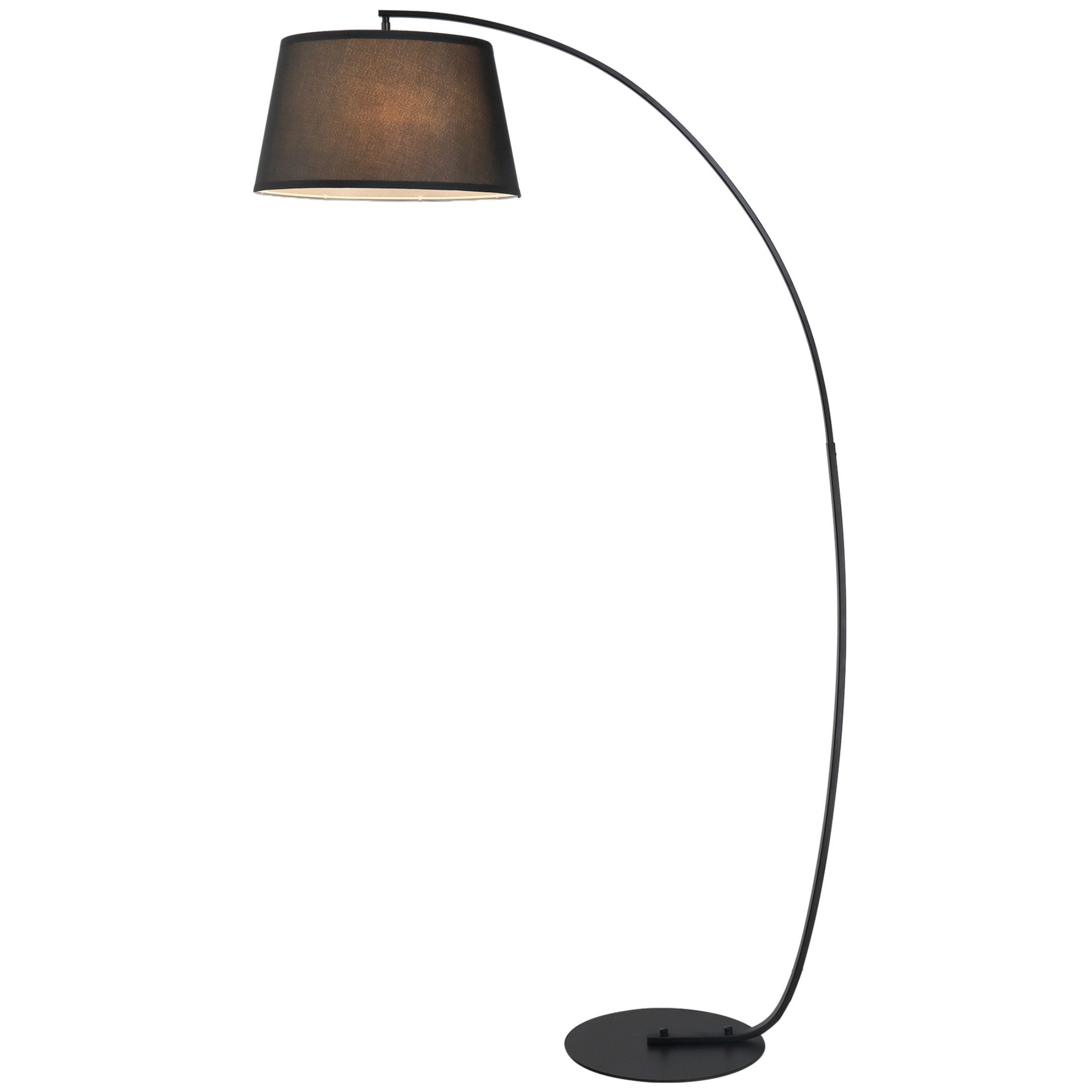 Blossom Bogenlampe Bogenstehleuchte Bogen Stehlampe mit Stoffschirm, 190 cm Stehleuchte, Bogenleuchte mit E27 Fassung, Fußschalter für Wohnzimmer Schlafzimmer