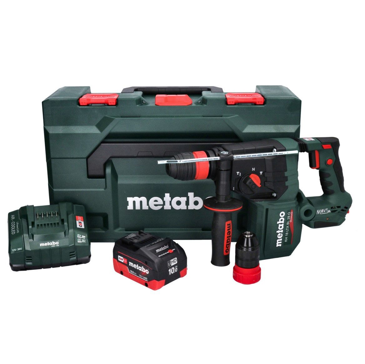 metabo Akku-Bohrhammer KH 18 LTX BL 28 Q Akku Bohrhammer 18 V 3 J SDS plus Brushless + 1x