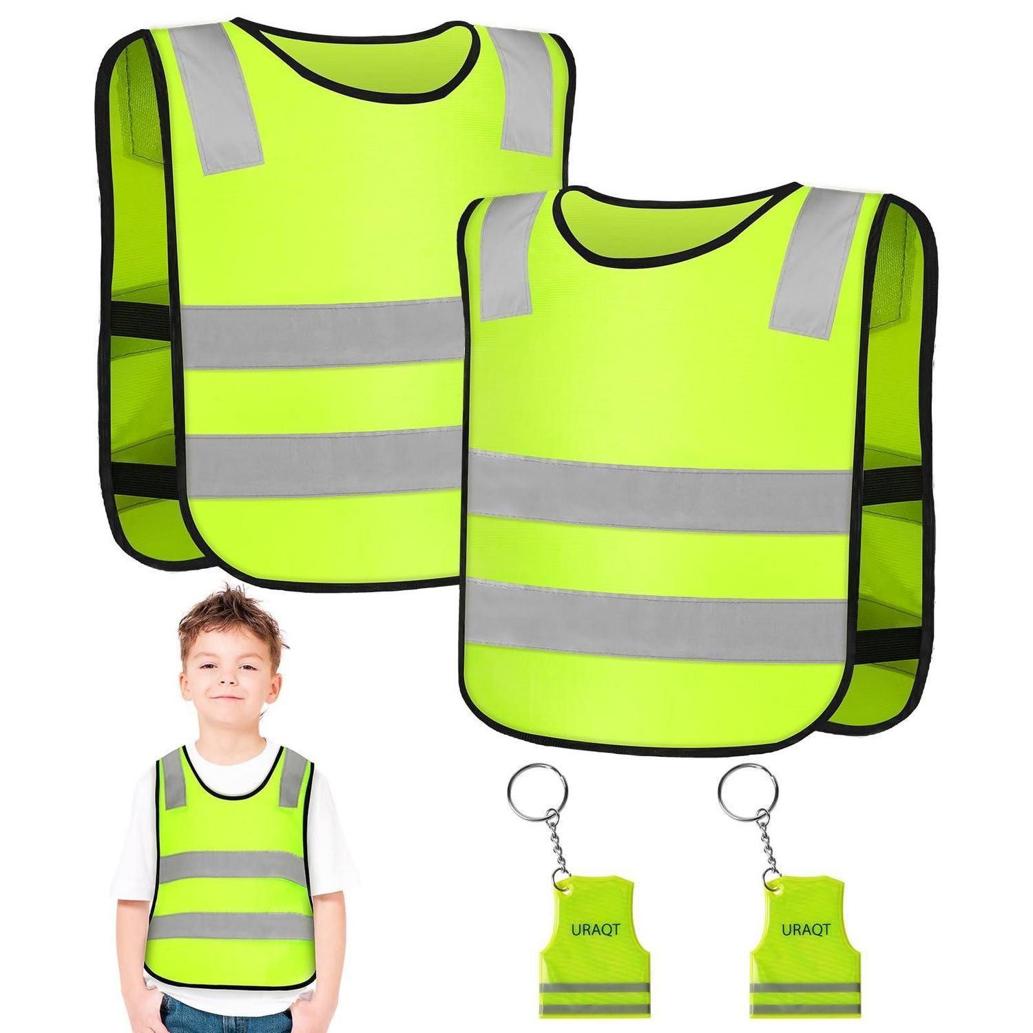 LuxusKollektion Warnweste Warnweste Kinder Gelb 2 Stück mit Reflektor