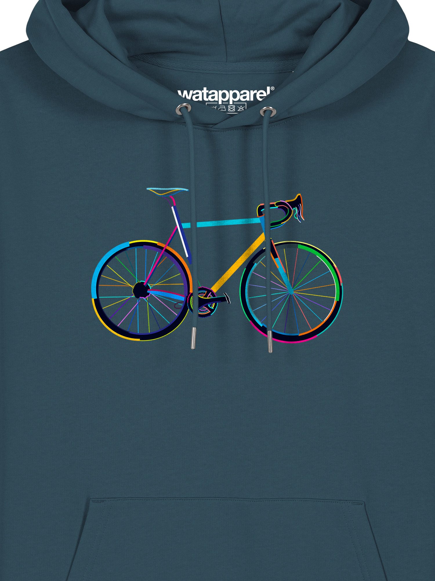 wat? Apparel Hoodie Fahrrad by night