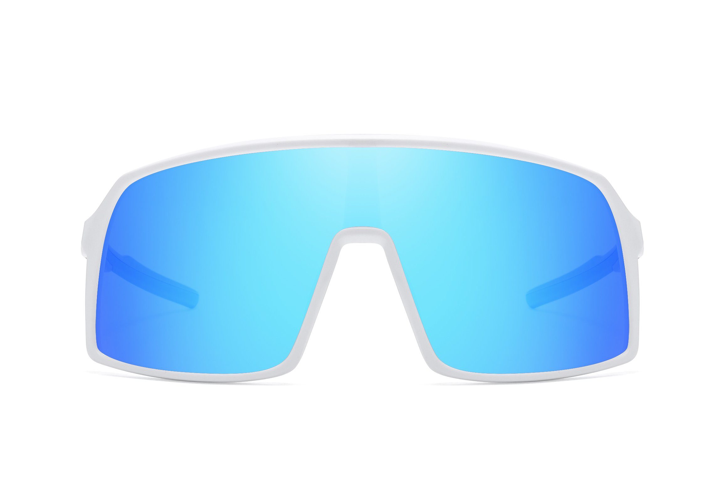 Sportbrille PACIEA leicht polarisiert Fahrradbrille Damen Unisex weißblau Herren Fahrradbrille