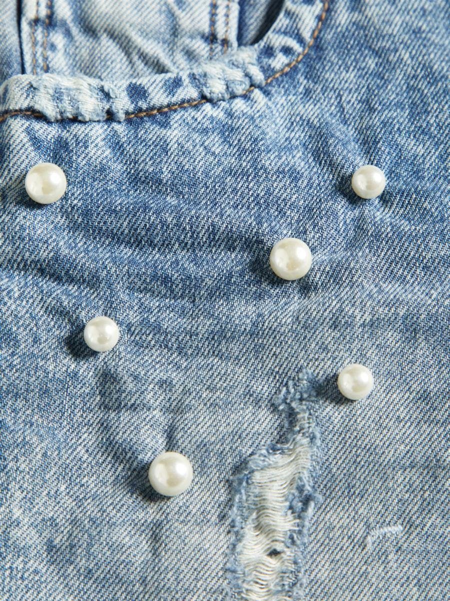 Name It Jeansshorts Name It Mädchen Jeansshorts verziert mit Perlen