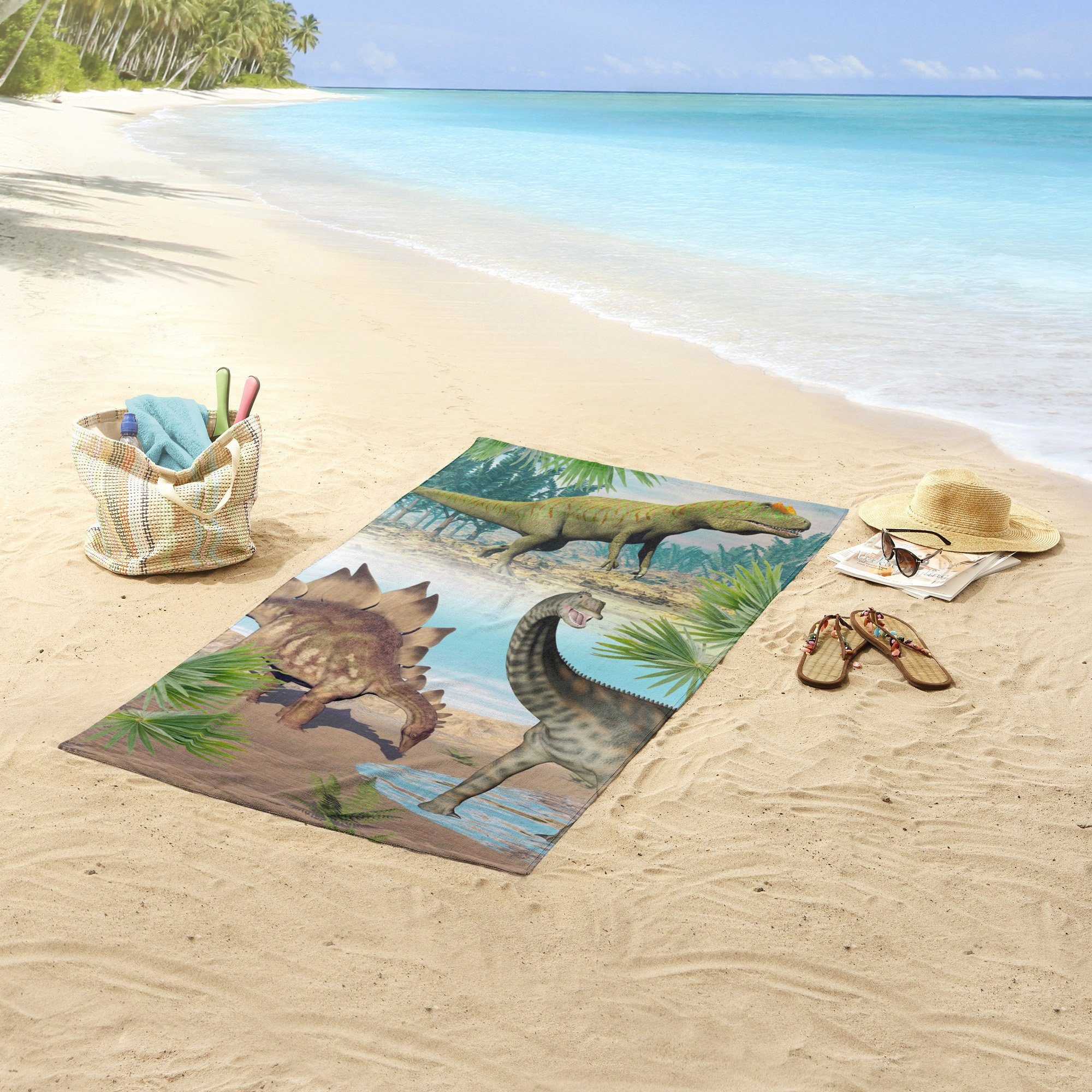 good morning Strandtuch Strandtuch "Dino", Polyester günstig online kaufen