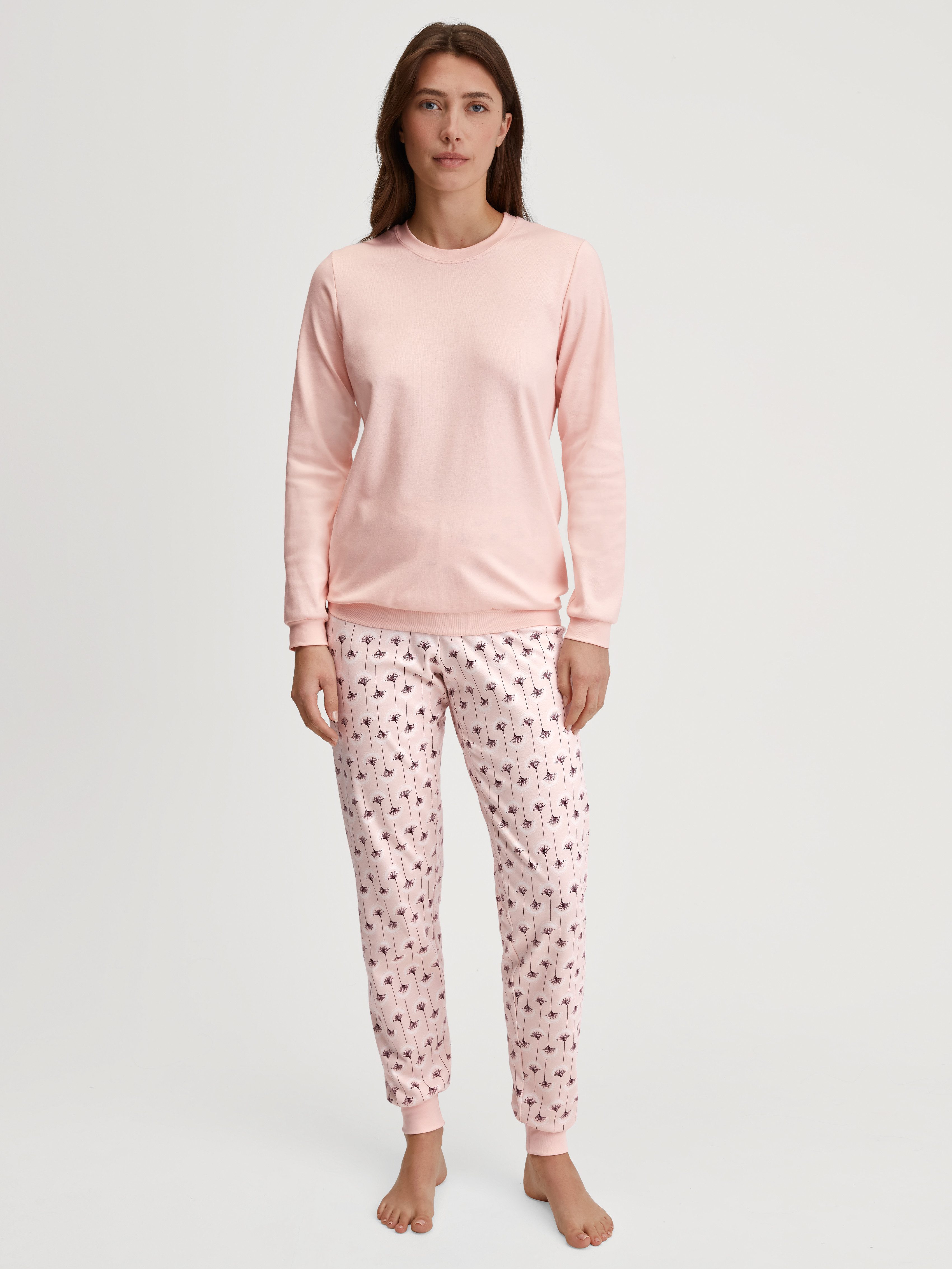 CALIDA Schlafanzug Midnight Flowers Rundhals, Langarm, günstig online kaufen