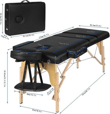 EUGAD Massageliege (1-St), klappbar höhenverstellbar tragbarer Massagetisch