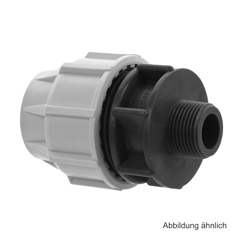 Plasson Wasserrohr Plasson Serie 18, Anschlussverschraubung mit AG, 40 mm x 1"