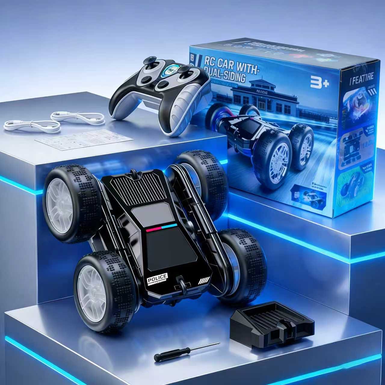 Luckice RC-Auto Ferngesteuertes Auto,2,4 GHz ferngesteuerter Stunt mit zwei günstig online kaufen