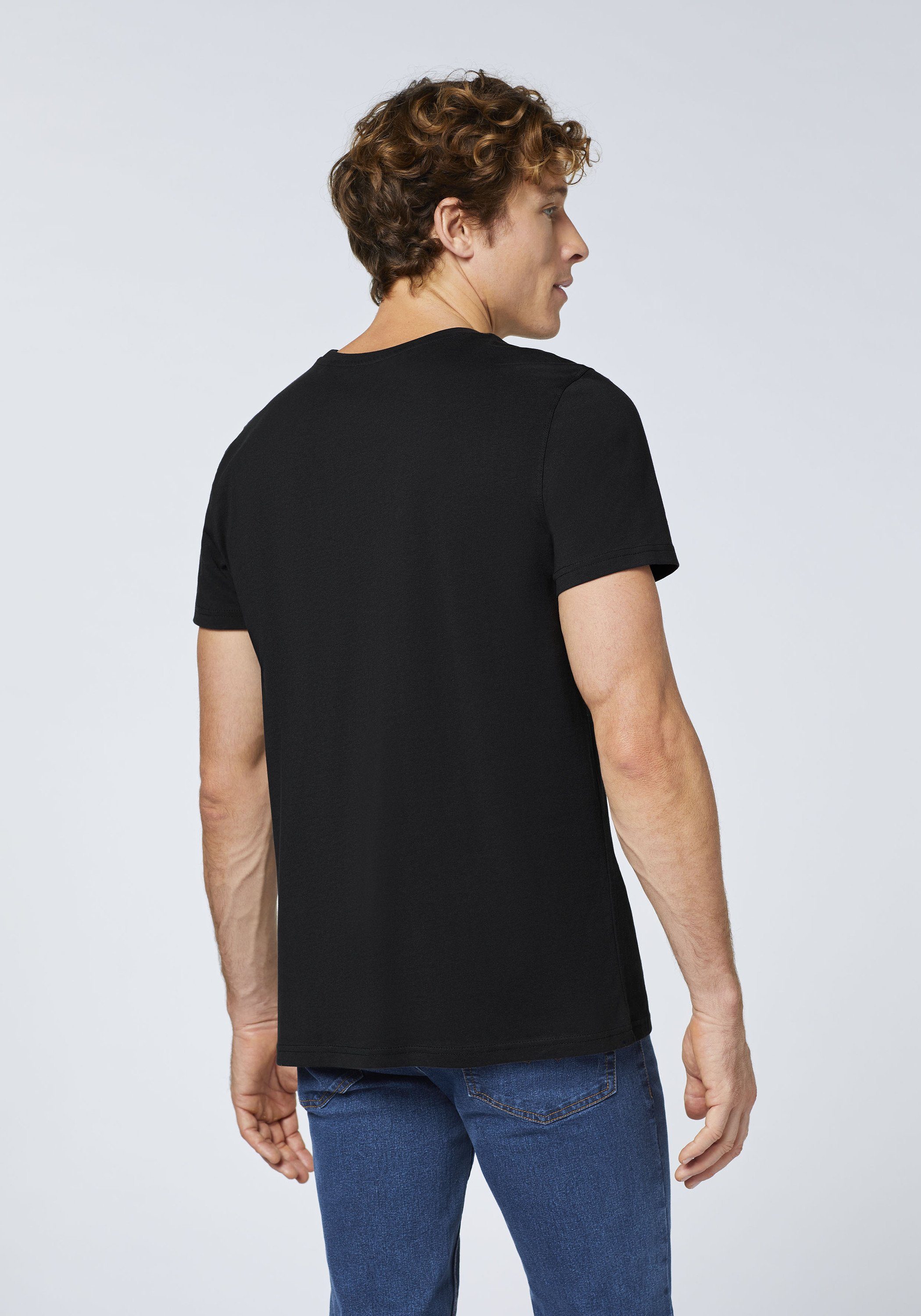 Label-Look Oklahoma Black neuen Print-Shirt Jeans 19-3911 Beauty im