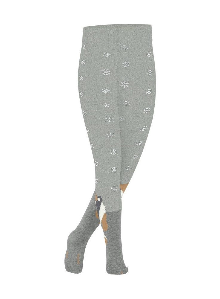 FALKE Strumpfhose Winter Badger (nachhaltige Baumwolle, schneeflocken-Musterung)