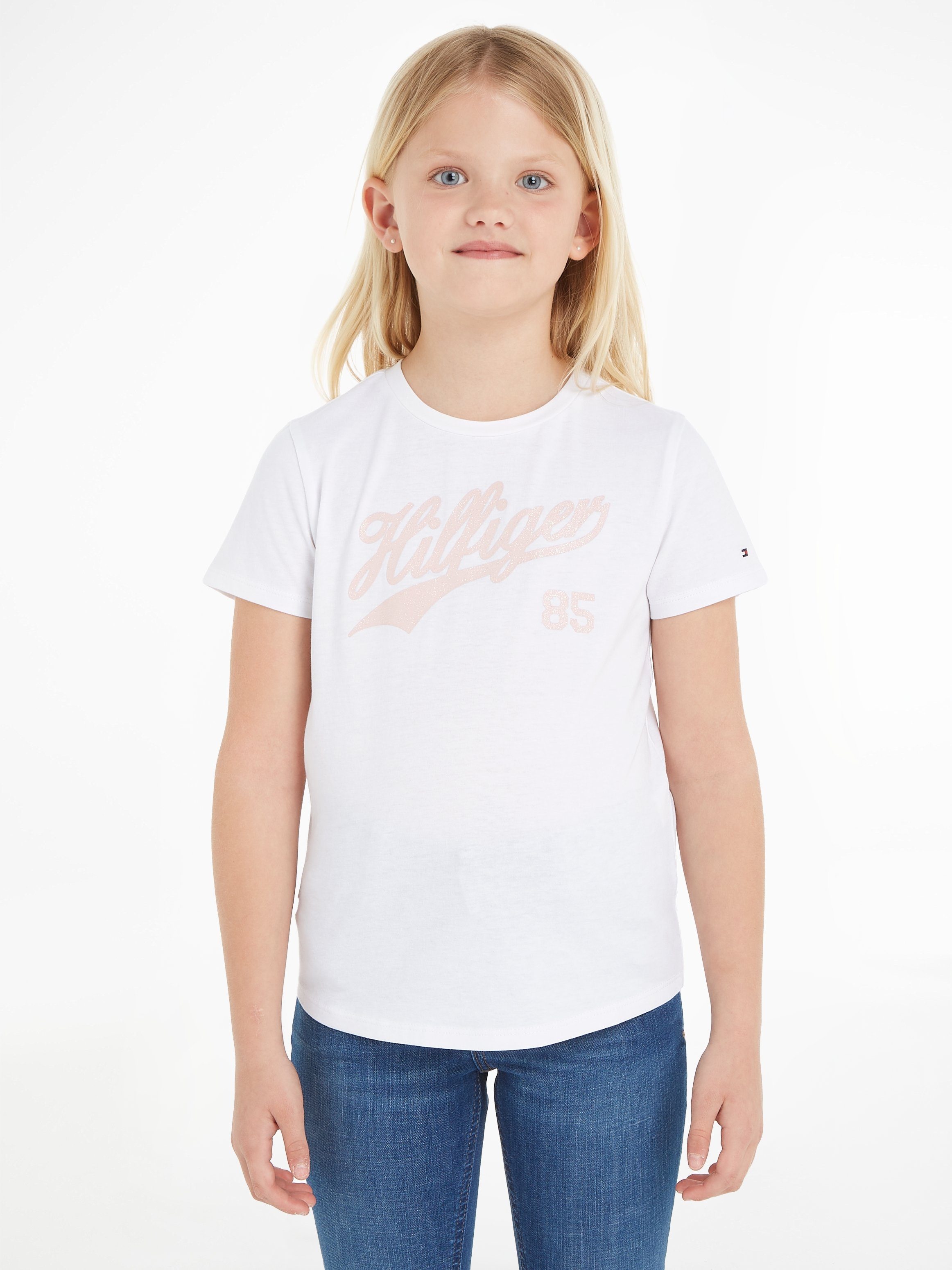 Tommy Hilfiger T-Shirt HILFIGER SCRIPT TEE S/S white | T-Shirts