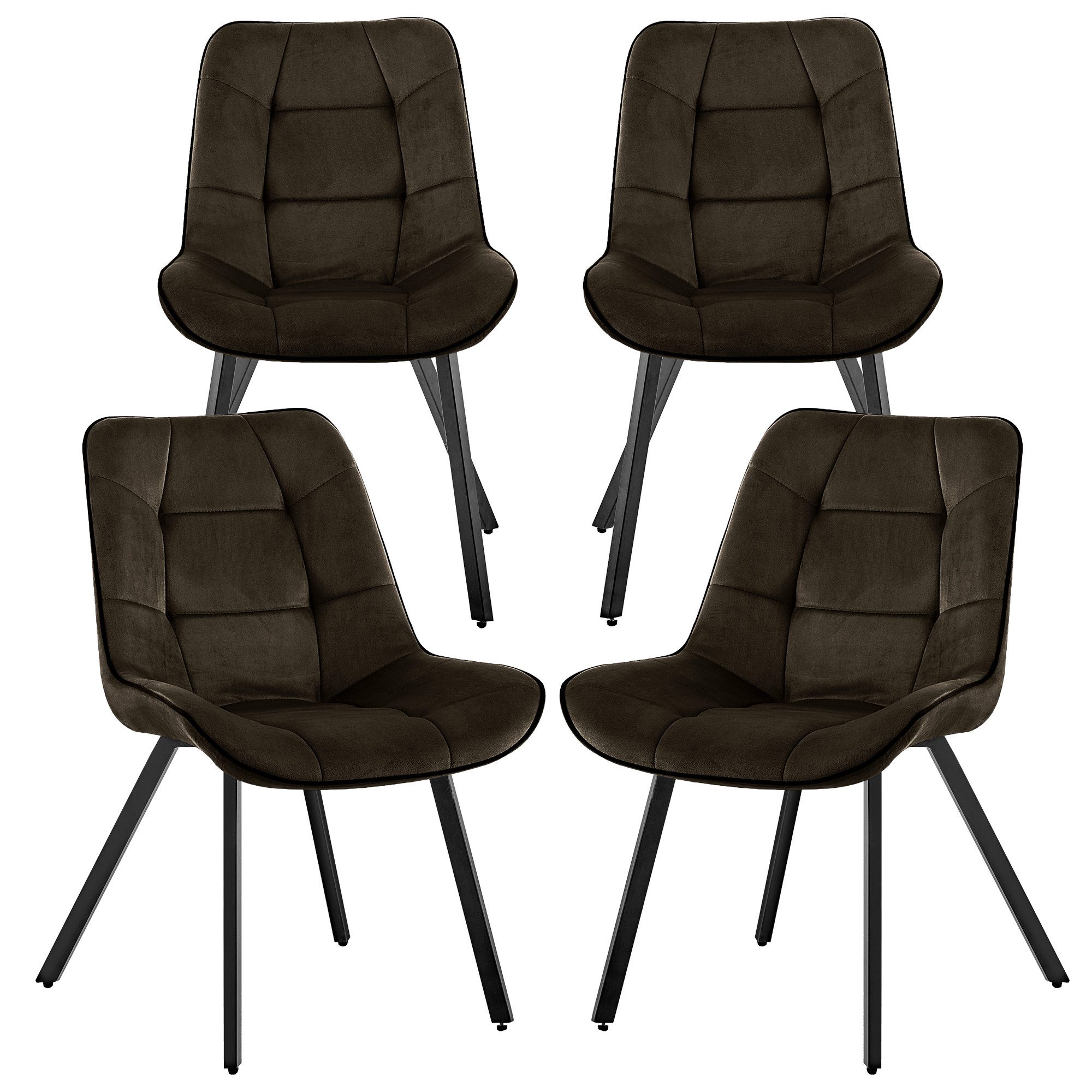 TRISENS Esszimmerstuhl Irys (Stück, 4 St), Polstersessel mit abgestepptem S günstig online kaufen