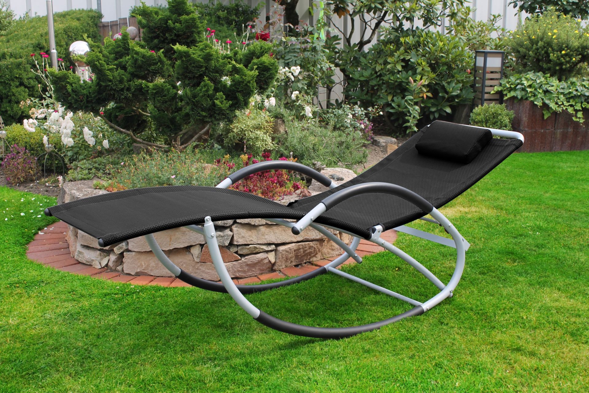 Leco Gartenstuhl, Schaukelliege mit 3-fach verstellbarer günstig online kaufen