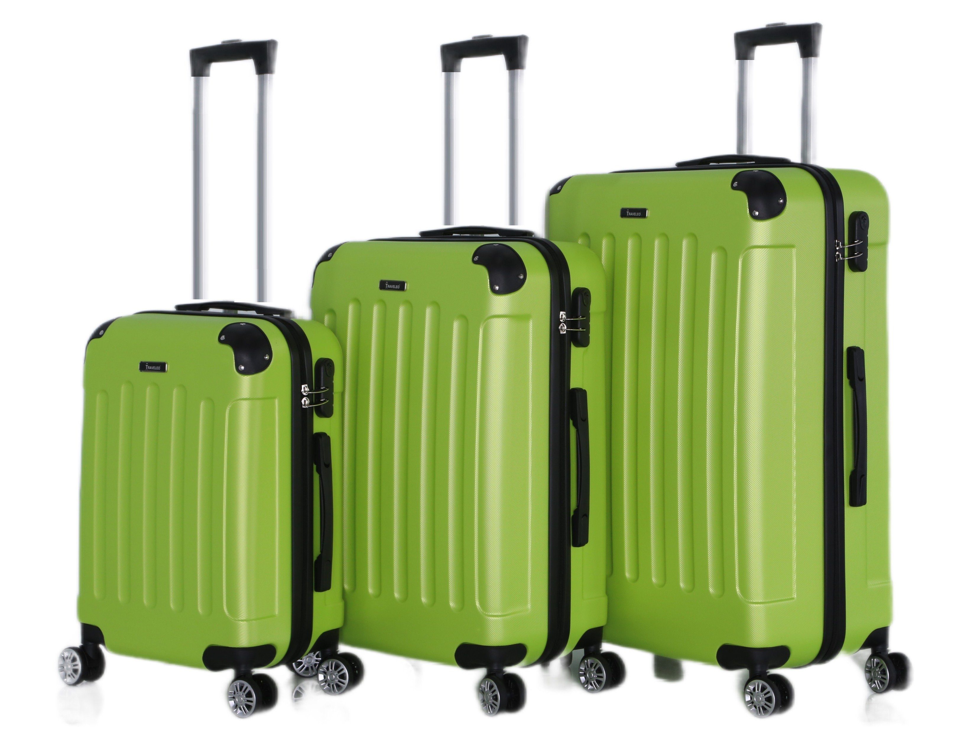 Rungassi Kofferset Hartschalenkoffer Trolley Reisekoffer Koffer Set Rungassi grün ABS01