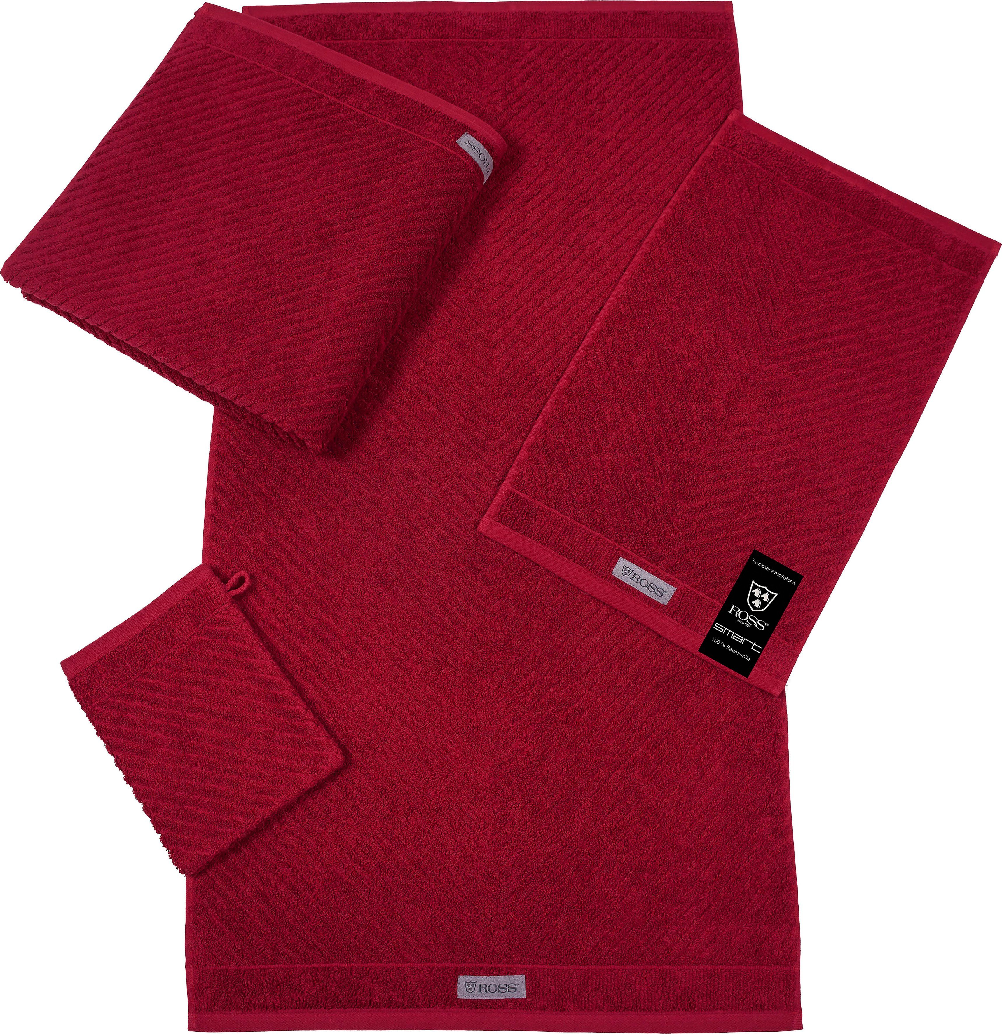 ROSS Handtuch Smart, Frottier (2-St), Uni-Rippe günstig online kaufen