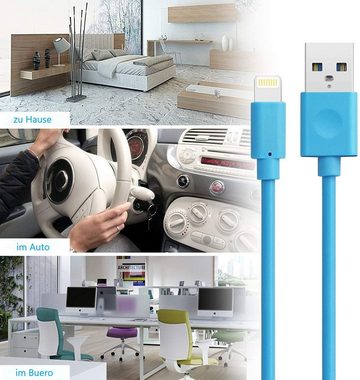 Quntis »3 Stück 1m+2m+3m iPhone Ladekabel MFi-Zertifiziert USB A auf Lightning« USB-Kabel, Kabel für iPhone