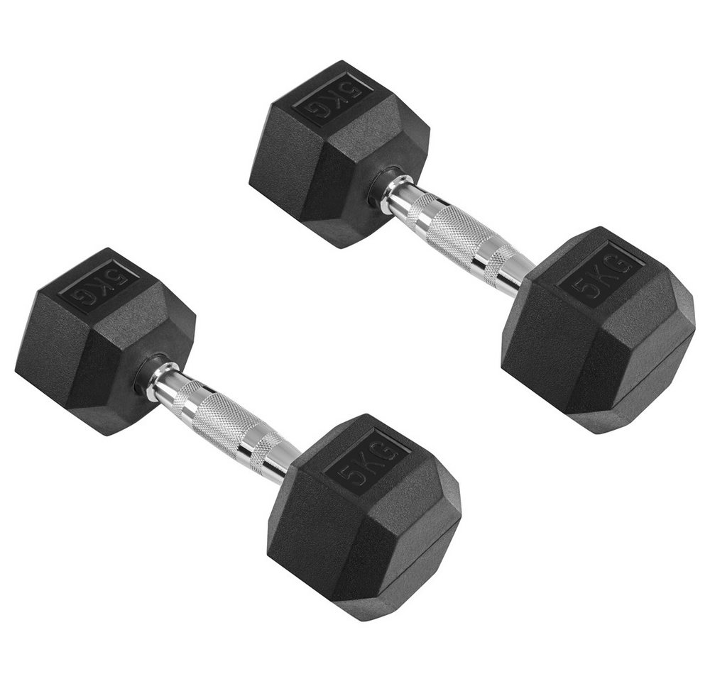 Yaheetech Hantel-Set 10/20 kg, 2er-Set Sechseckige Kurzhanteln für Zuhause/Fitnessstudio