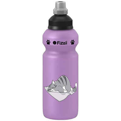 Fizzii Trinkflasche Trinkflasche Katze flieder, 500 ml