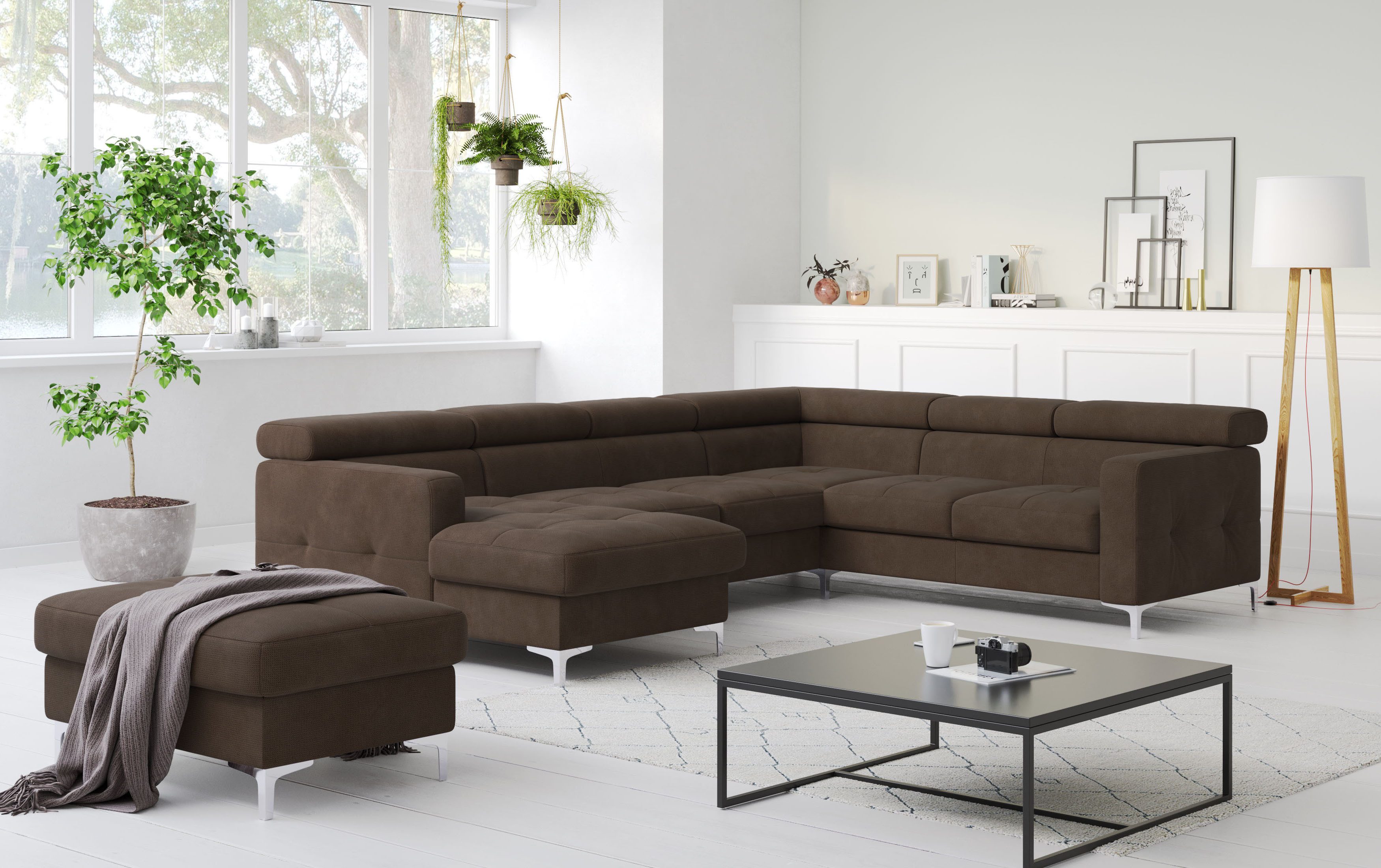 COTTA Wohnlandschaft Sammy U-Form, mit Kopfteilverstellung, günstig online kaufen