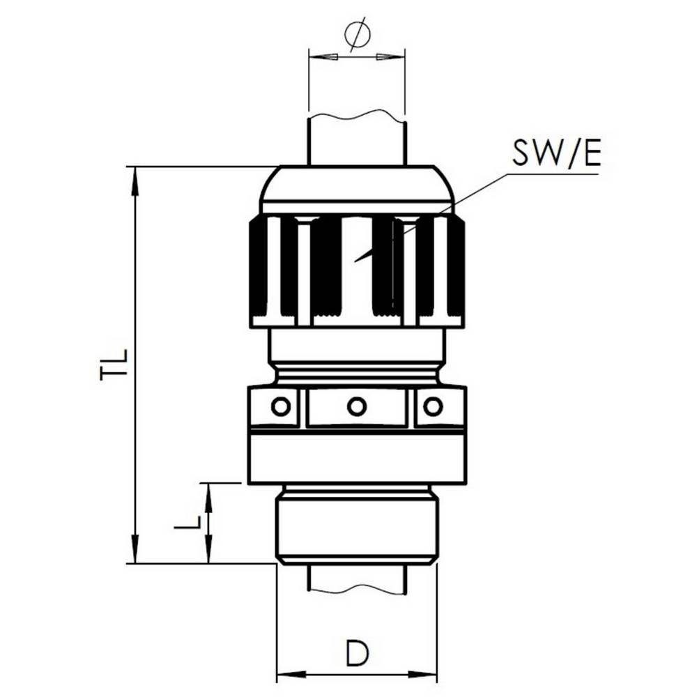 WISKA Kabelsockel Atmende Kunststoffverschraubung M25 10100666, schlagfest, mit Zugentlastung, mit Dichtung