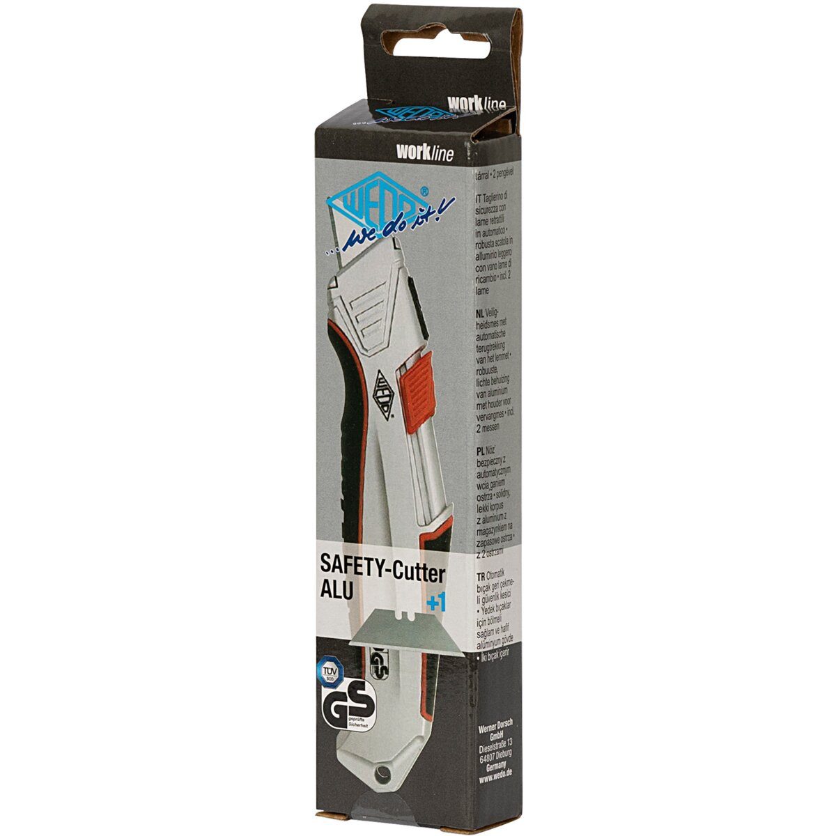 WEDO Cutter Cuttermesser Safety-Cutter ALU silber/schwarz/rot – Bild 3 von 5