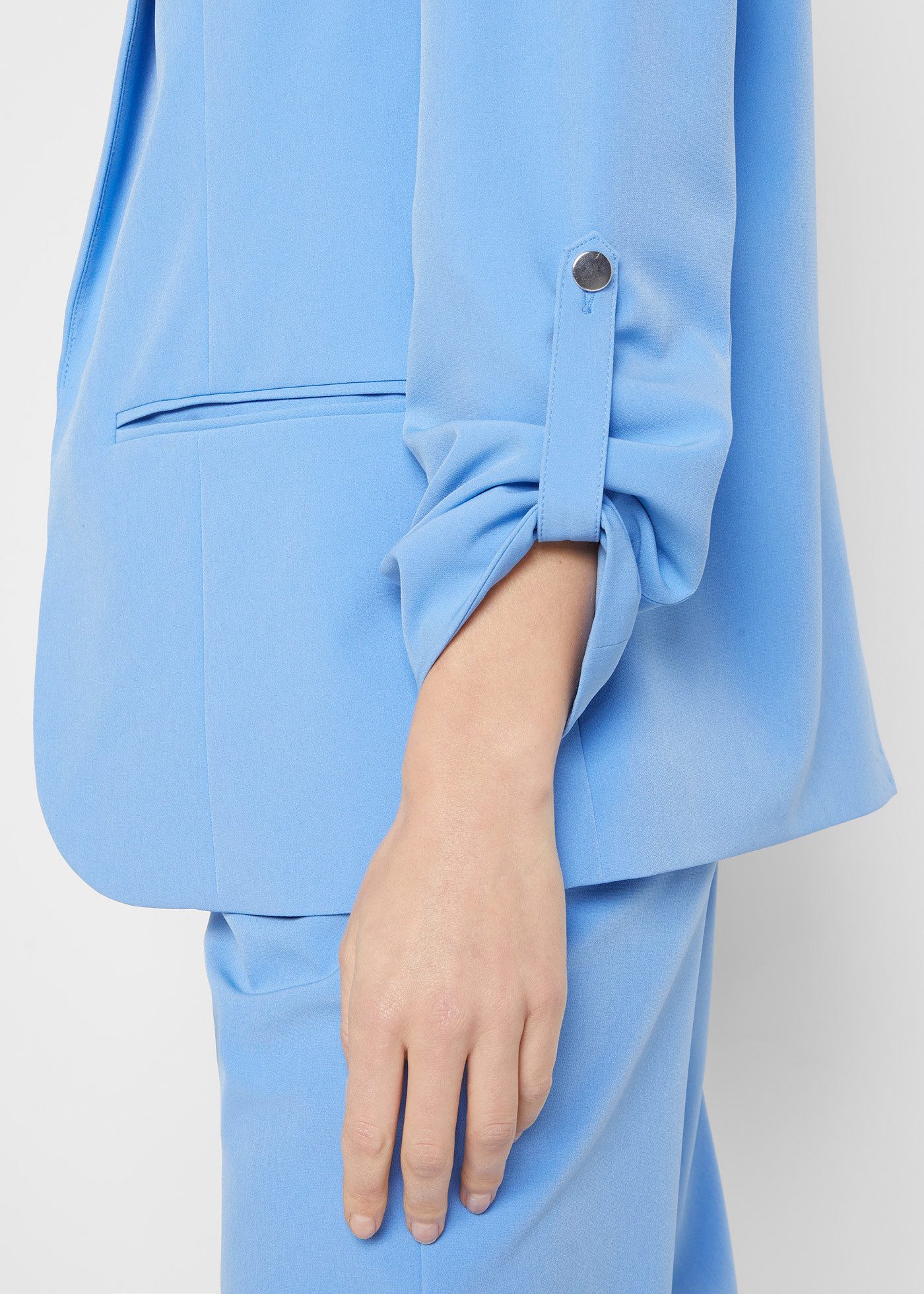 bonprix Jackenblazer mit klassischem Reverskragen, mit Stretch-Material, Krempelärmel