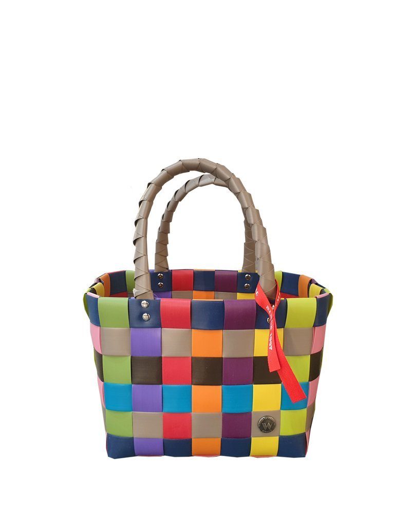 Witzgall Einkaufskorb Witzgall ICE BAG Mini Shopper 5008-17, Einkaufstasche multicolor-beige, robuster, recycelter Kunststoff