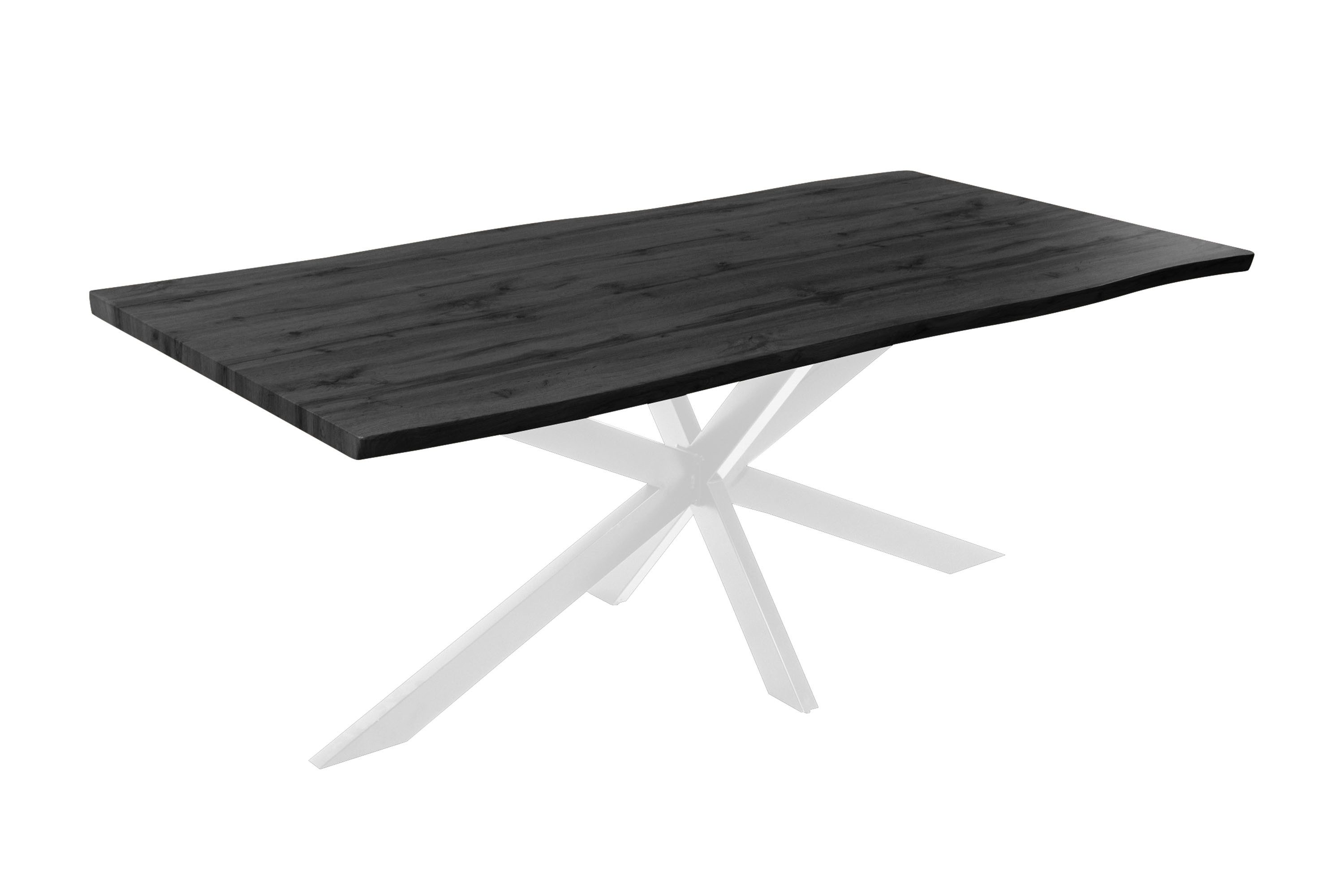 Loreno® Esstisch Josy, Holz-Optik Grau, Baumkante, günstig online kaufen