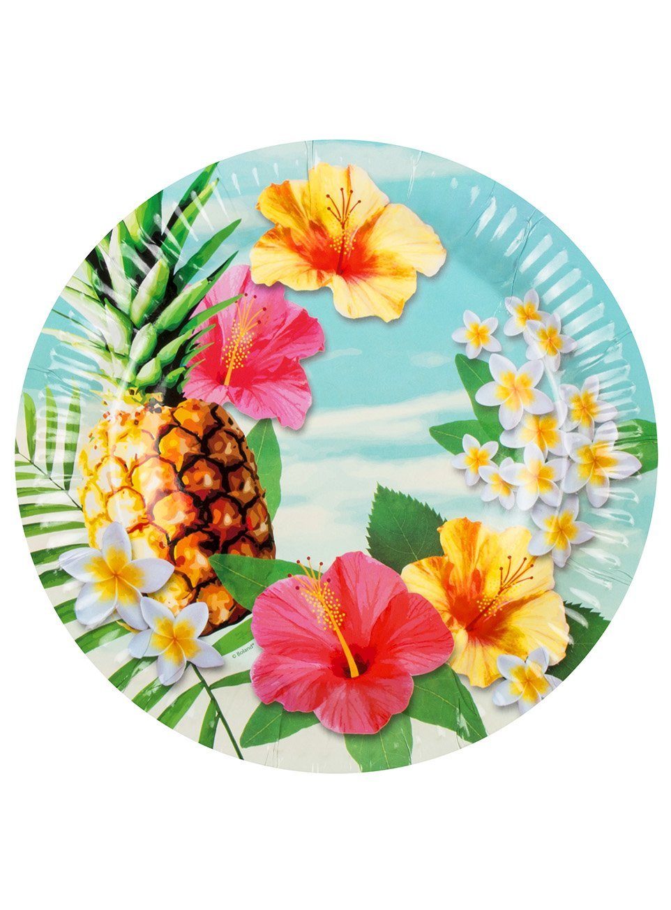 Boland Einweggeschirr-Set Hawaii Papier, was Beachparty: PVC, Tischdeko Set, Karibik, Part Deine Du für Alles Party sommerliche Südsee